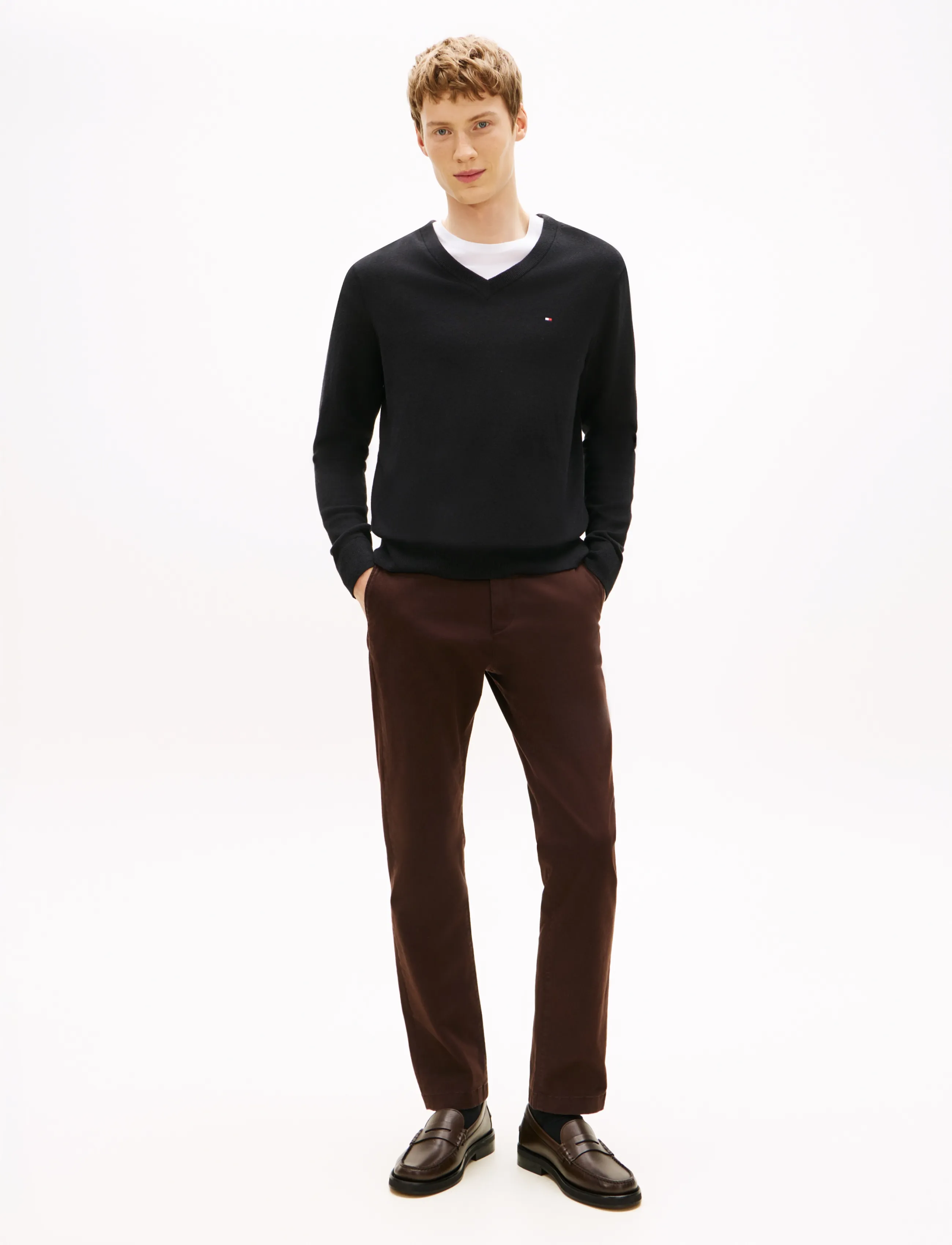 TOMMY HILFIGER Tröja röd / svart herr – bild 8