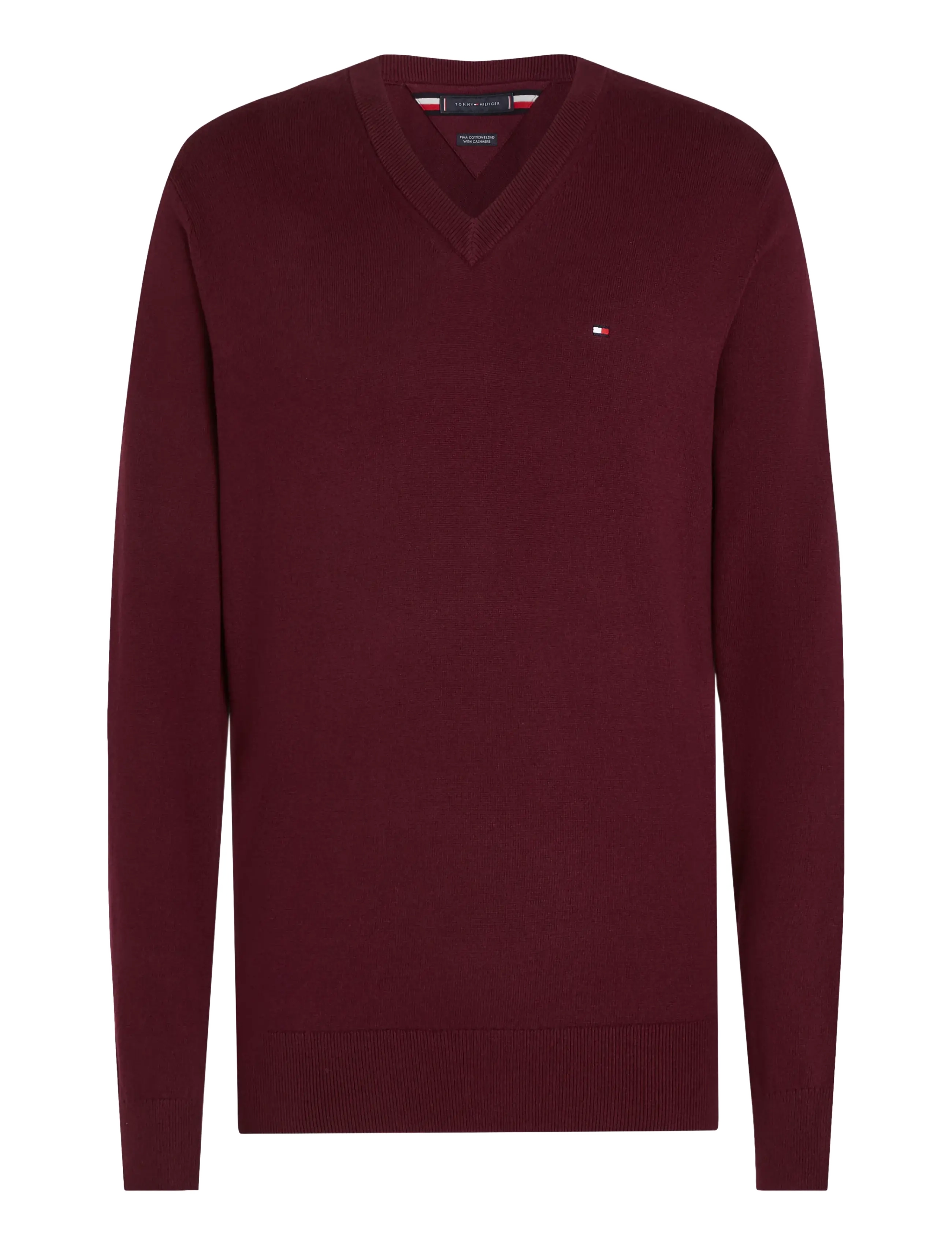 Tommy Hilfiger - PIMA ORG CTN CASHMERE V NECK - v-ausschnitt - burgundy - 3