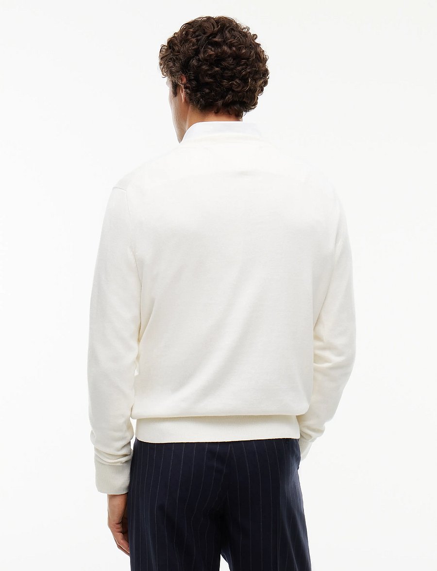 Tommy Hilfiger - PIMA ORG CTN CASHMERE V NECK - v-hals - ivory petal - 3