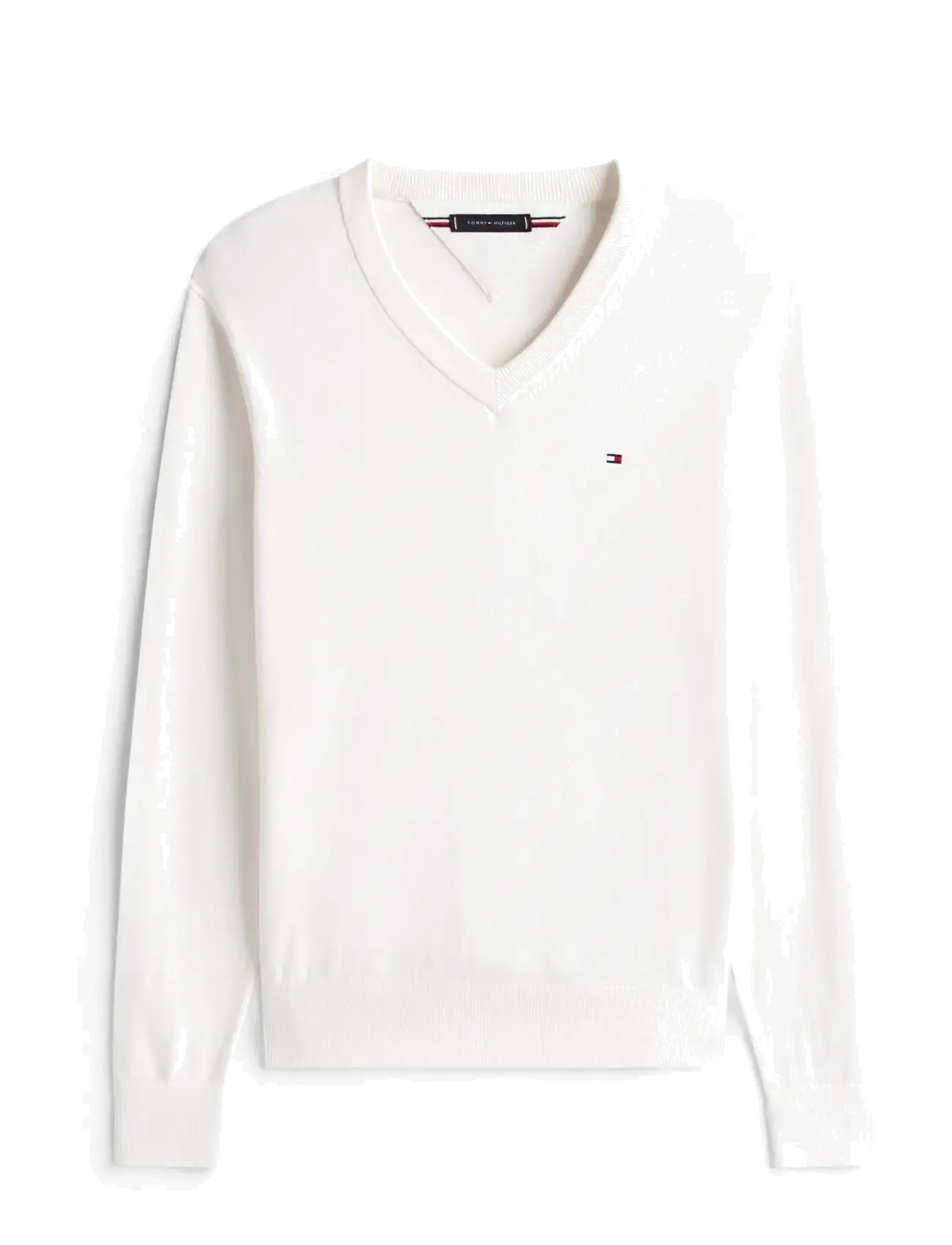 Tommy Hilfiger - PIMA ORG CTN CASHMERE V NECK - v-kaelusega - ivory petal - 3