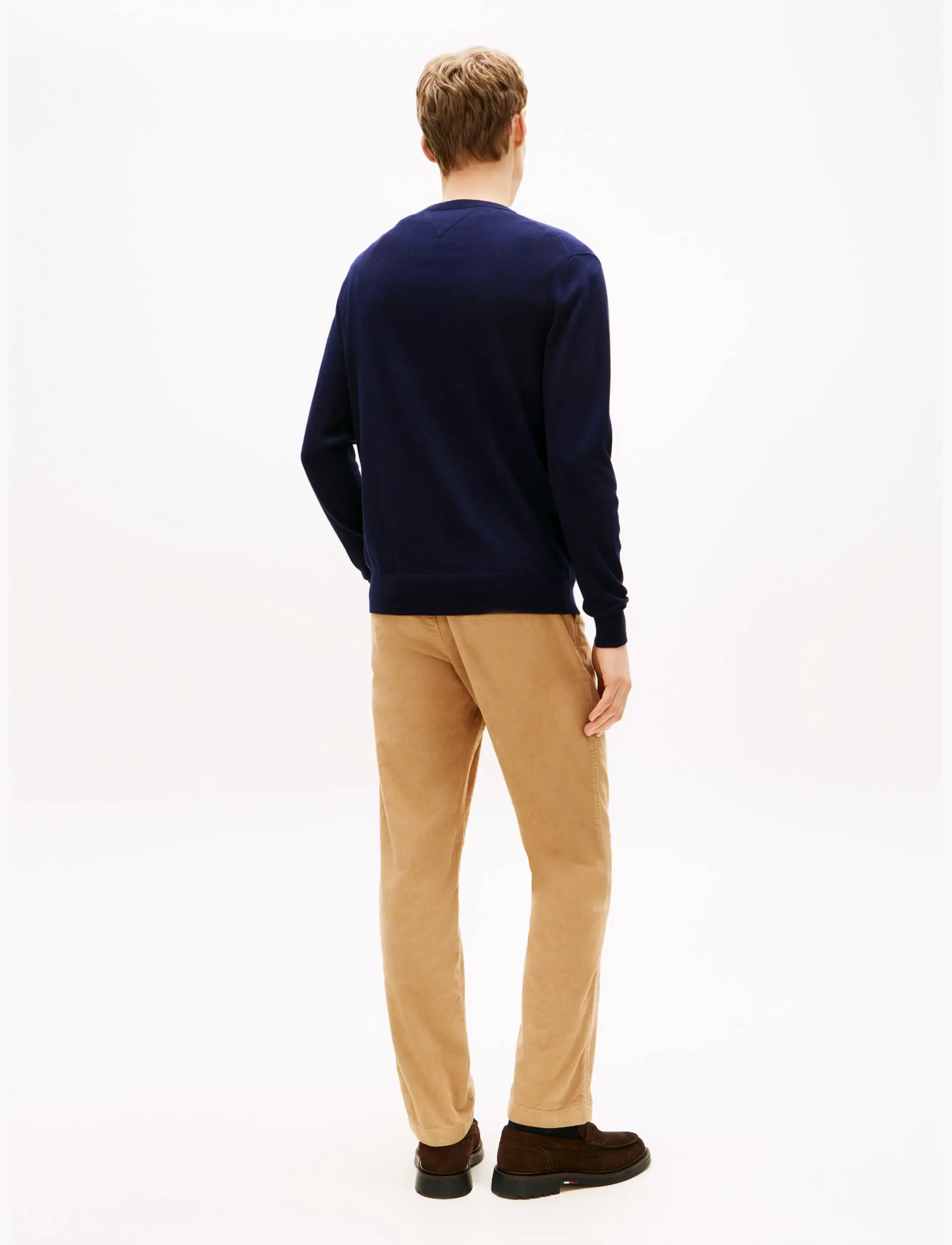 Tommy Hilfiger PIMA ORG CTN CASHMERE V NECK - Streetstyle - NAVY BLUE / blue