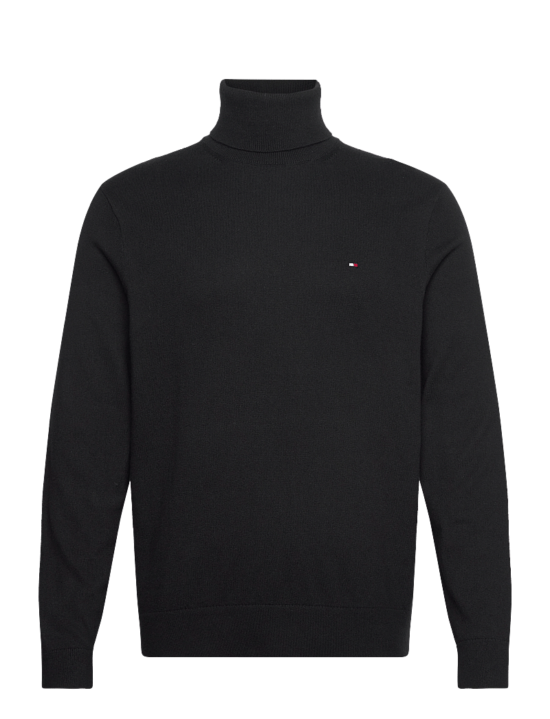 Tommy Hilfiger - PIMA ORG CTN CASHMERE ROLL NECK - kõrge kaelusega džemprid - black - 0