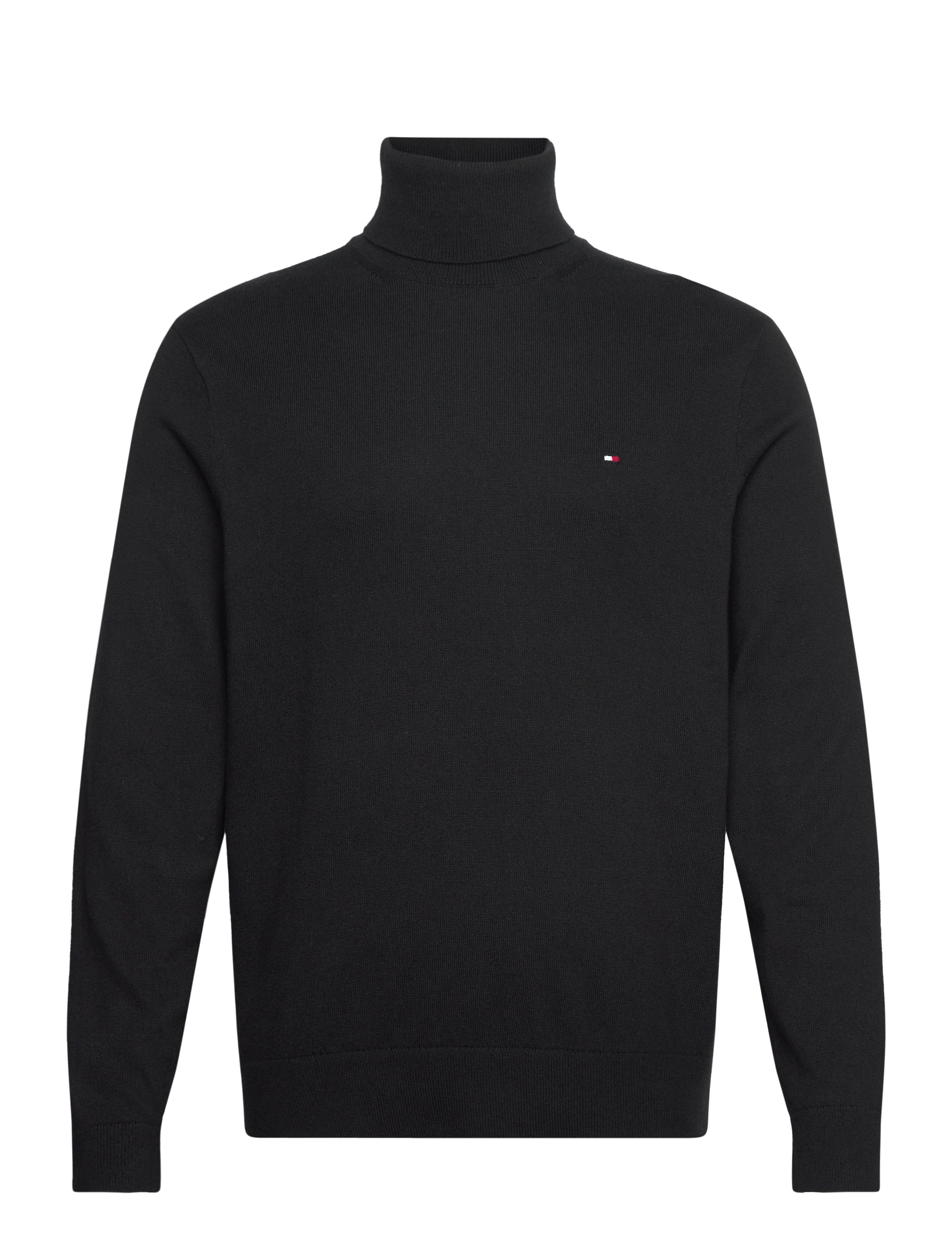 Tommy Hilfiger PIMA ORG CTN CASHMERE ROLL NECK - Tommy Hilfiger - BLACK / black