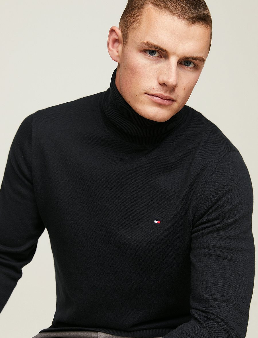 Tommy Hilfiger - PIMA ORG CTN CASHMERE ROLL NECK - rullekraver - black - 2