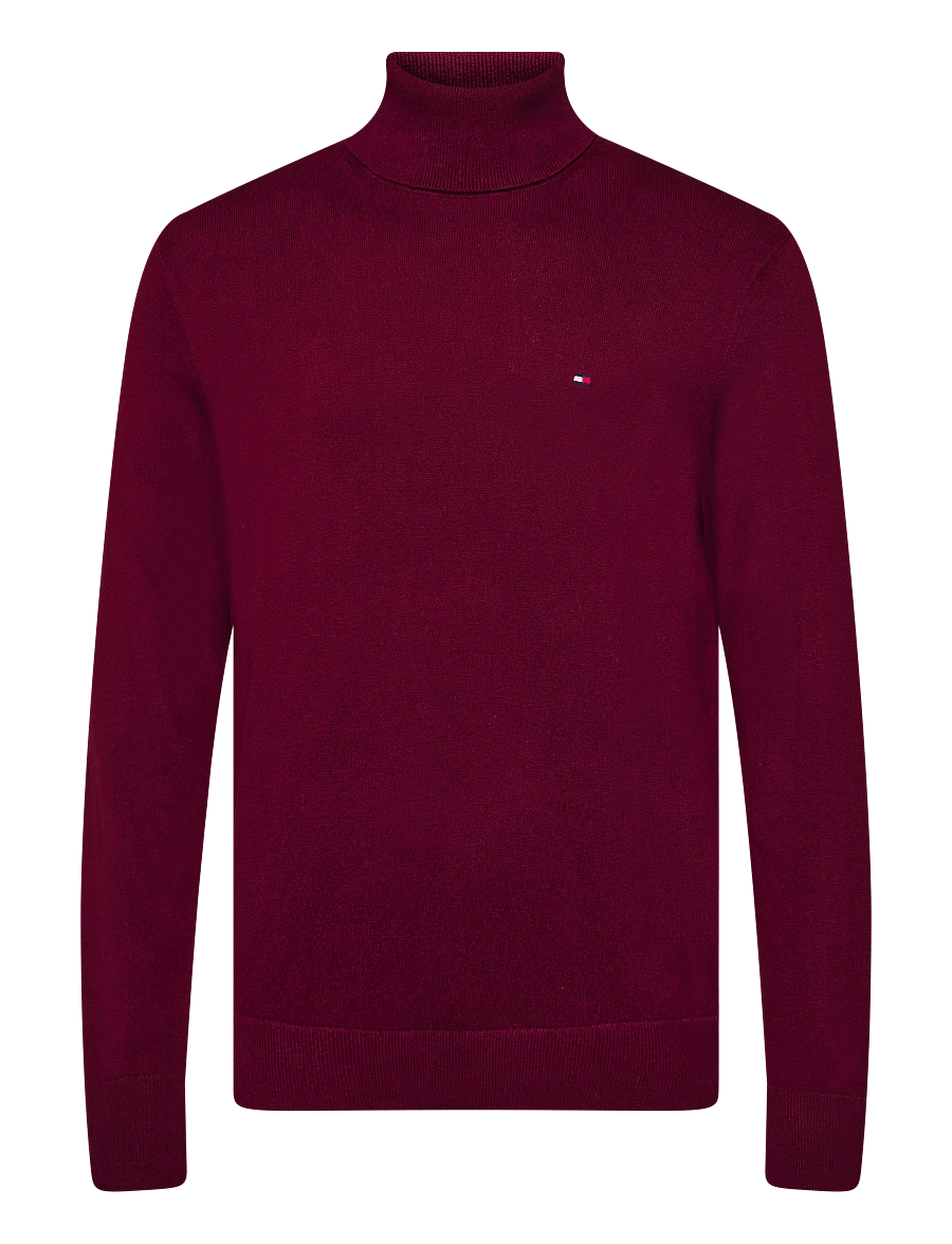 Tommy Hilfiger - PIMA ORG CTN CASHMERE ROLL NECK - kõrge kaelusega - burgundy - 1