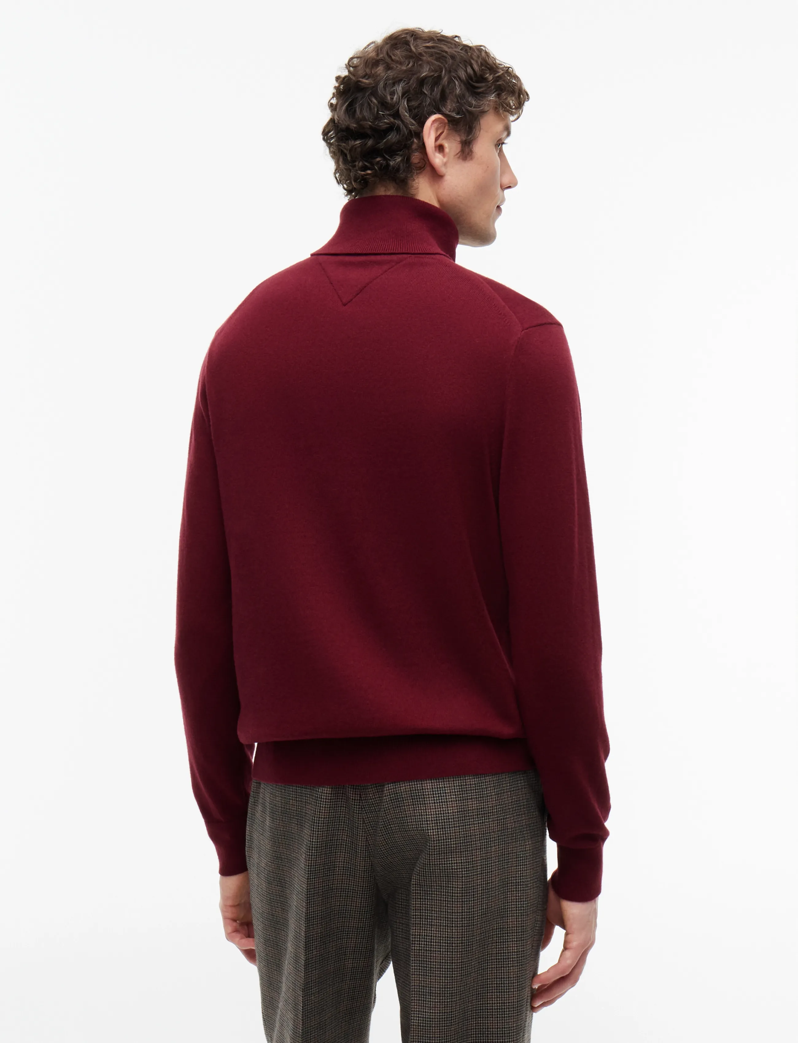 Tommy Hilfiger - PIMA ORG CTN CASHMERE ROLL NECK - kõrge kaelusega - burgundy - 3