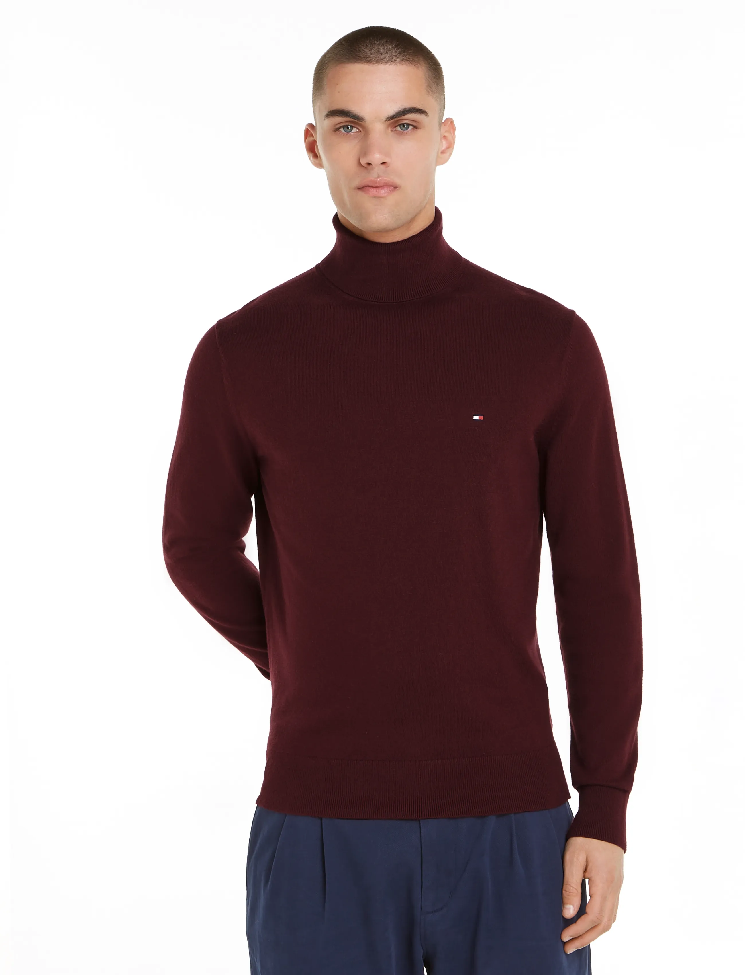 TOMMY HILFIGER Tröja marinblå / bordeaux herr – bild 7
