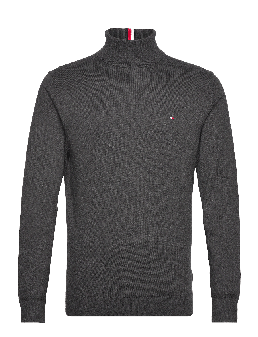 Tommy Hilfiger - PIMA ORG CTN CASHMERE ROLL NECK - rollkragenpullover - dark grey heather - 1