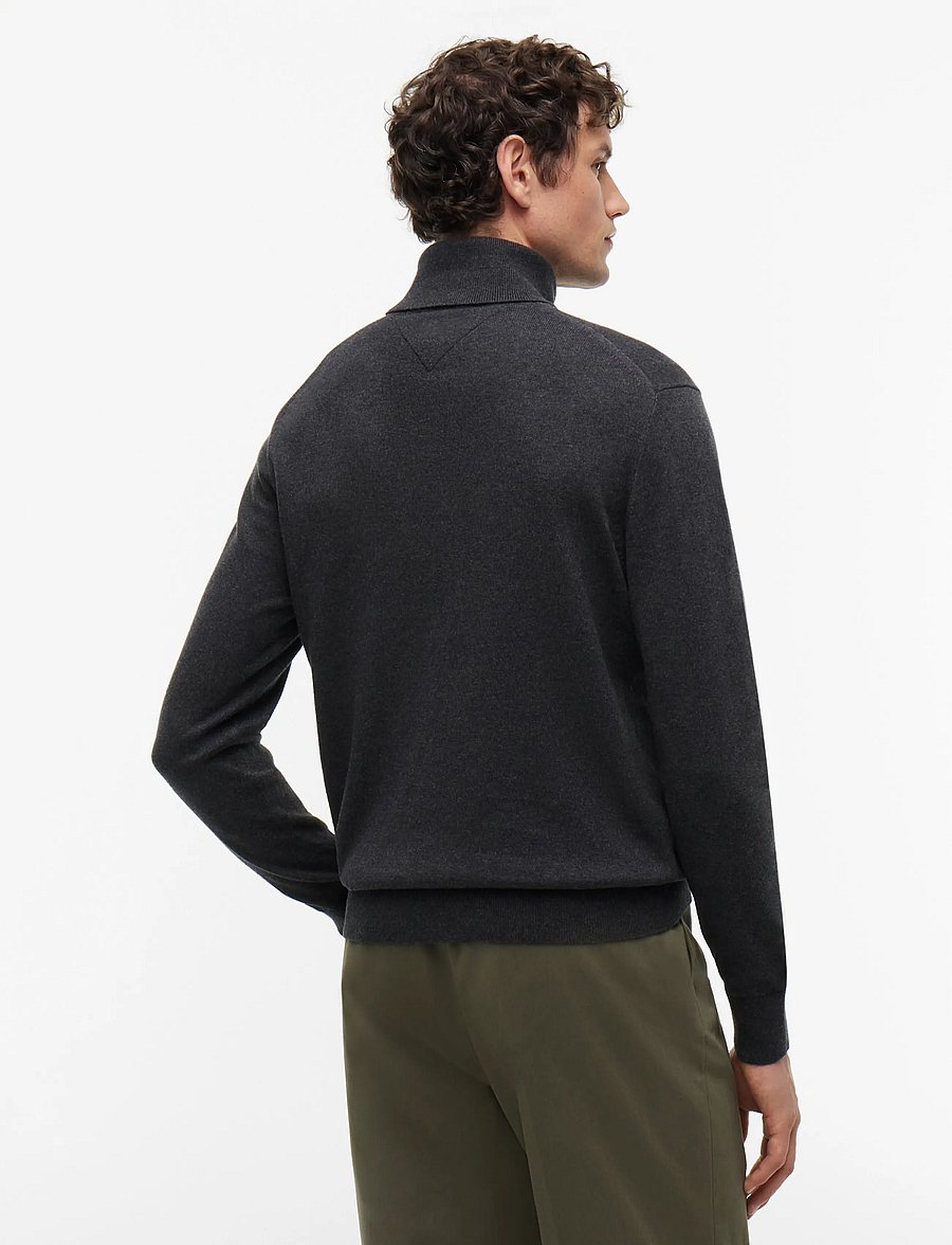 Tommy Hilfiger - PIMA ORG CTN CASHMERE ROLL NECK - rollkragenpullover - dark grey heather - 3