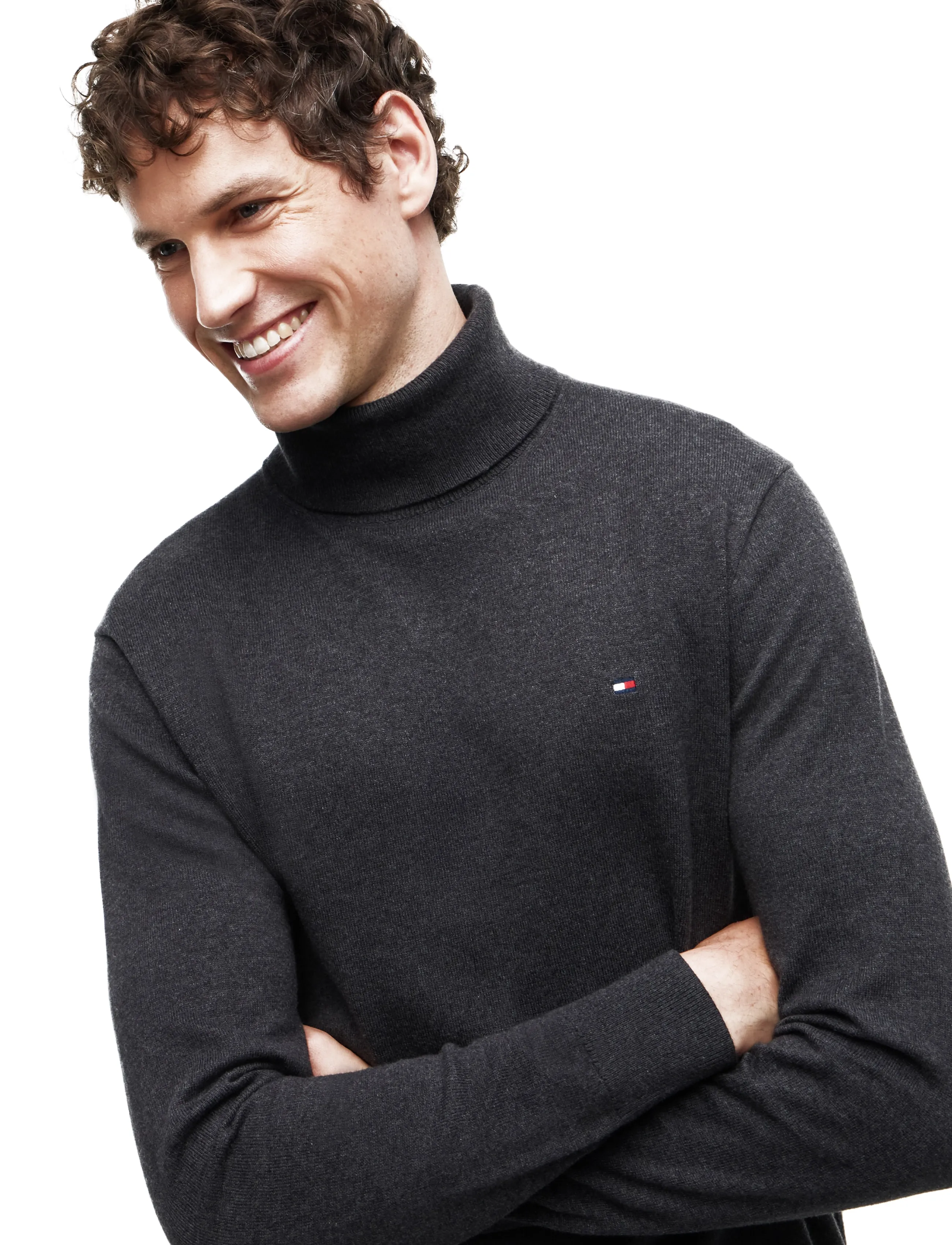 Tommy Hilfiger - PIMA ORG CTN CASHMERE ROLL NECK - rollkragenpullover - dark grey heather - 4