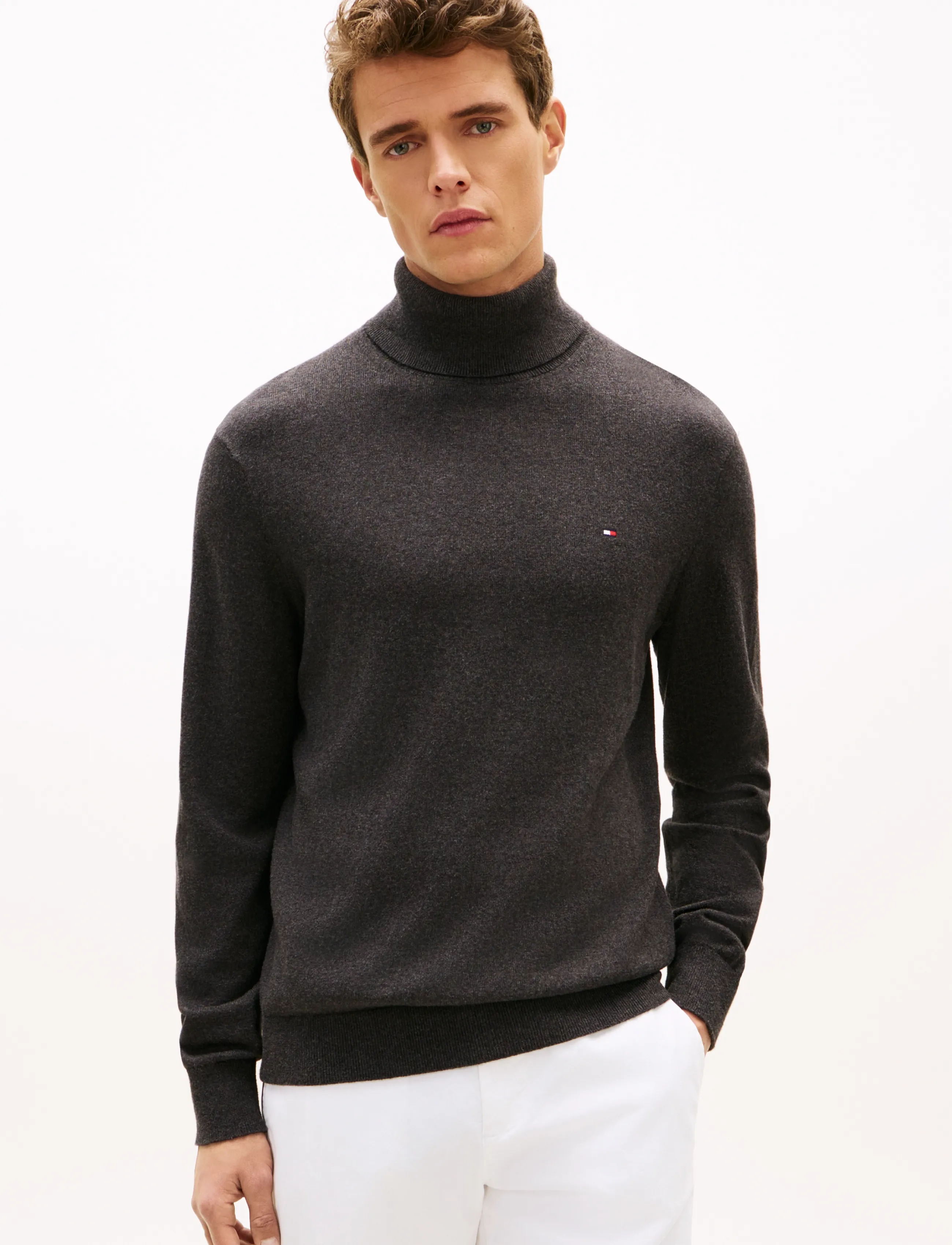 TOMMY HILFIGER Pima Org Ctn Cashmere Roll Neck polotröjor herr – bild 5