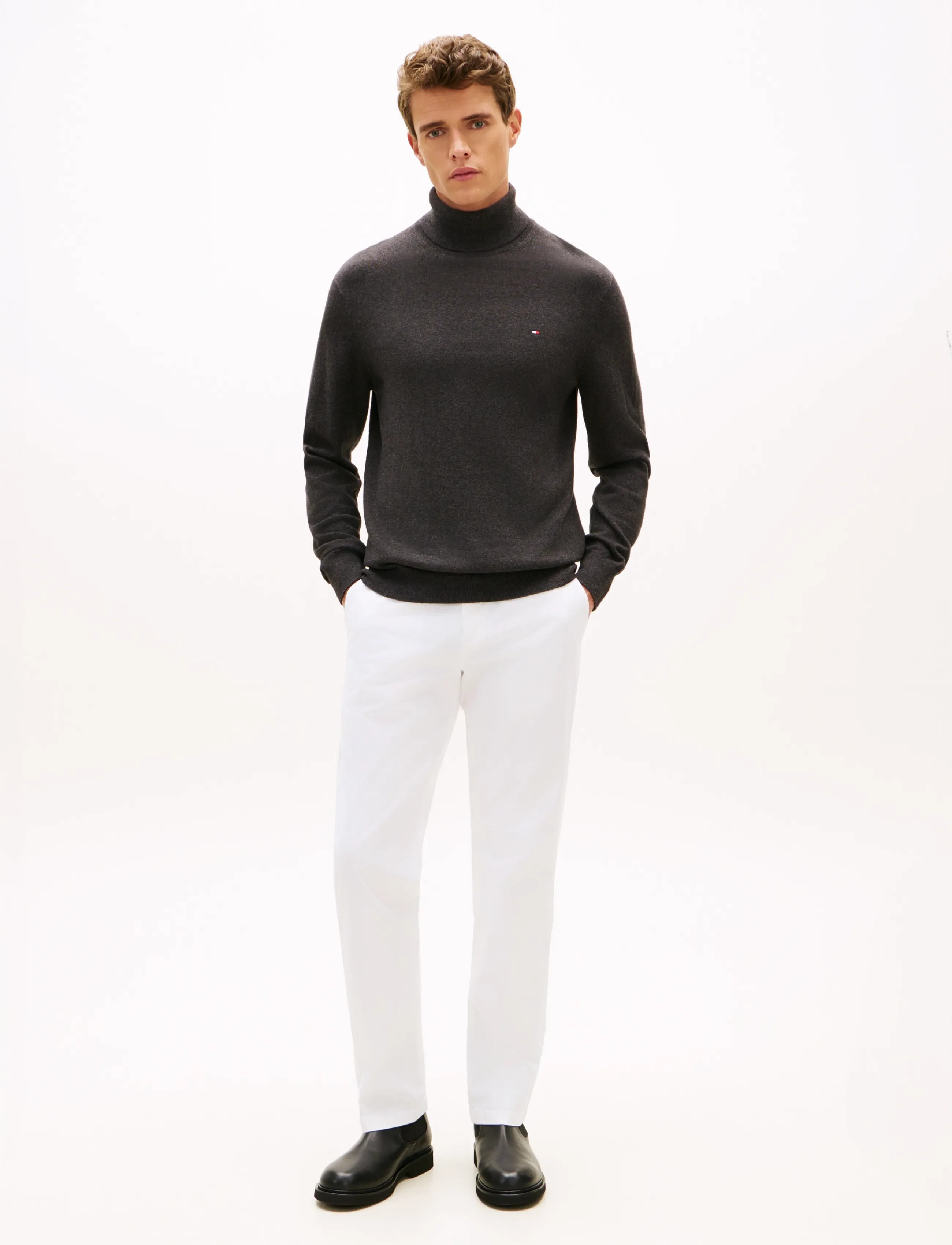 TOMMY HILFIGER Pima Org Ctn Cashmere Roll Neck polotröjor herr – bild 7