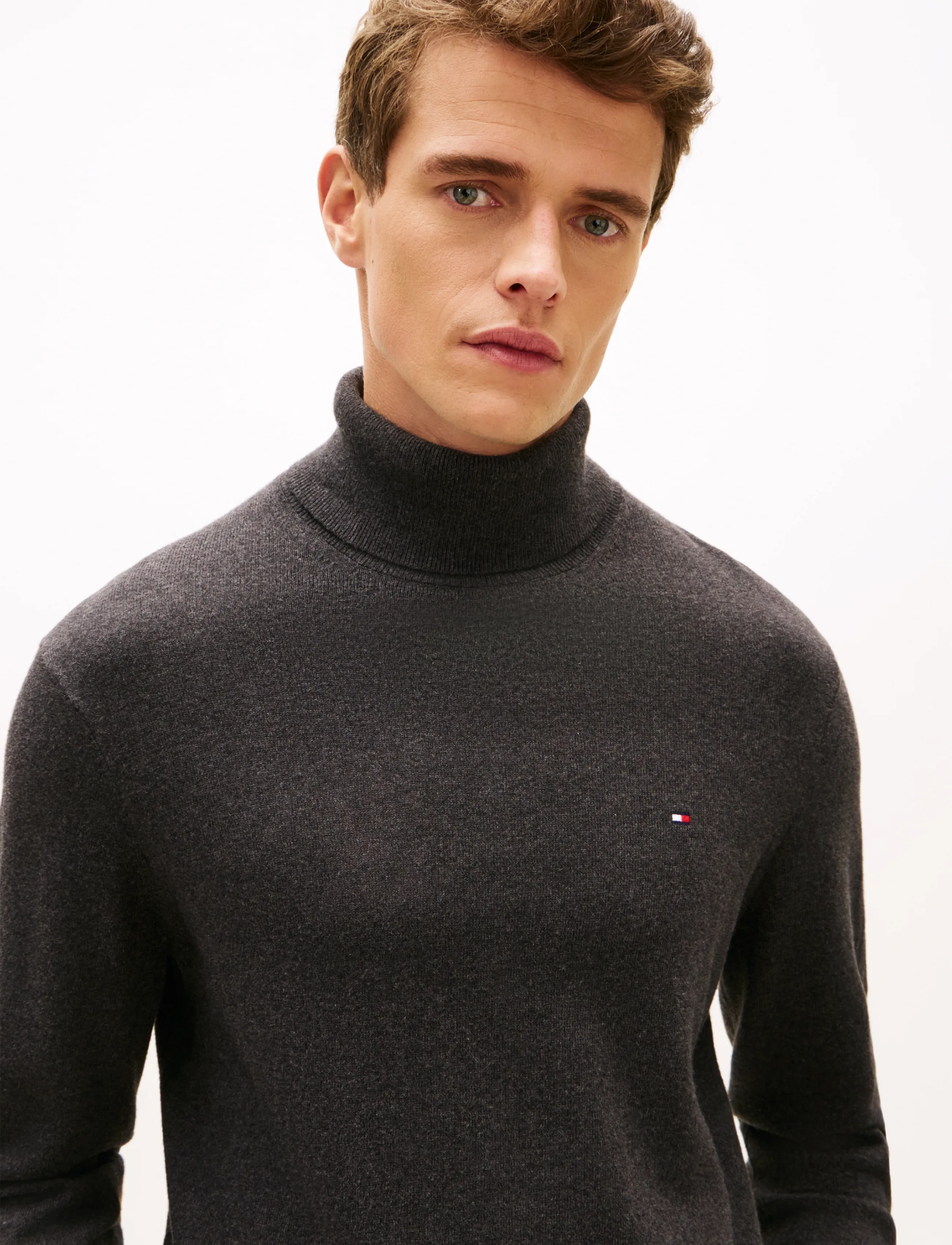 TOMMY HILFIGER Pima Org Ctn Cashmere Roll Neck polotröjor herr – bild 8
