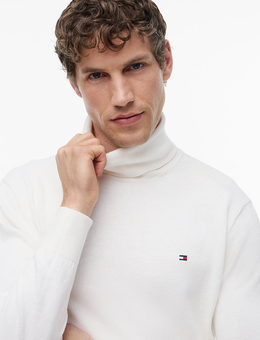 Tommy Hilfiger - PIMA ORG CTN CASHMERE ROLL NECK - kõrge kaelusega - ivory petal - 3