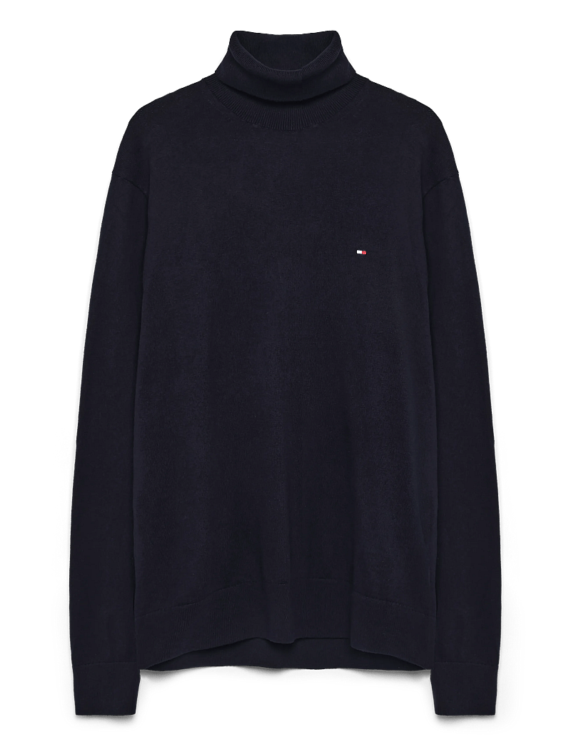 Tommy Hilfiger - PIMA ORG CTN CASHMERE ROLL NECK - golfai - navy blue - 1