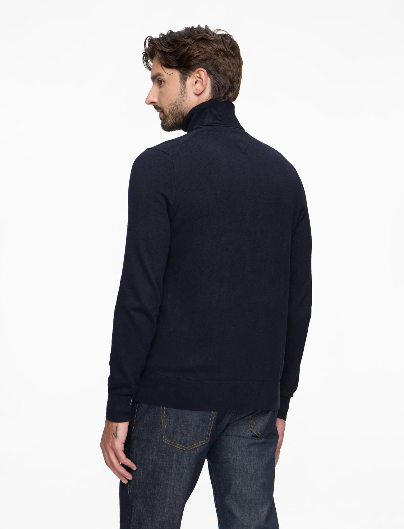 Tommy Hilfiger - PIMA ORG CTN CASHMERE ROLL NECK - golfai - navy blue - 4