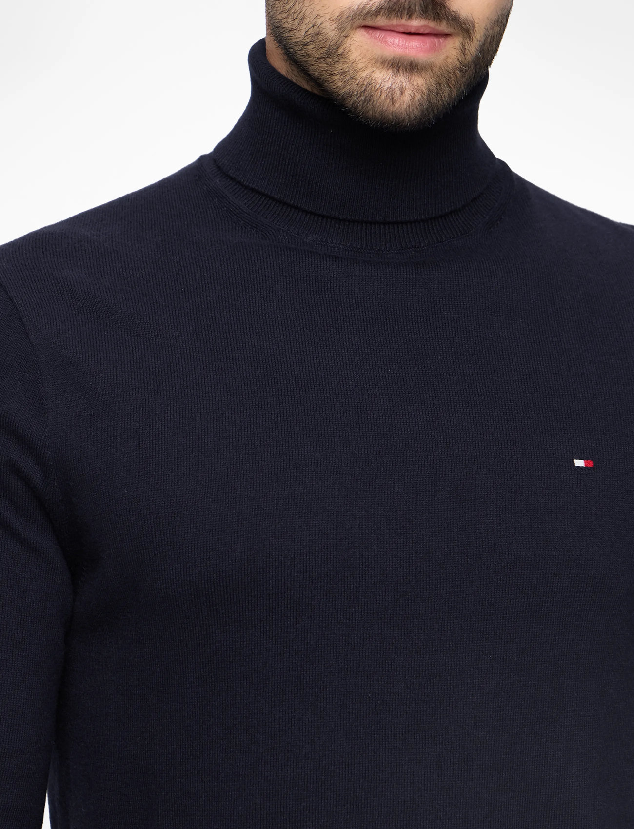 Tommy Hilfiger - PIMA ORG CTN CASHMERE ROLL NECK - golfai - navy blue - 5