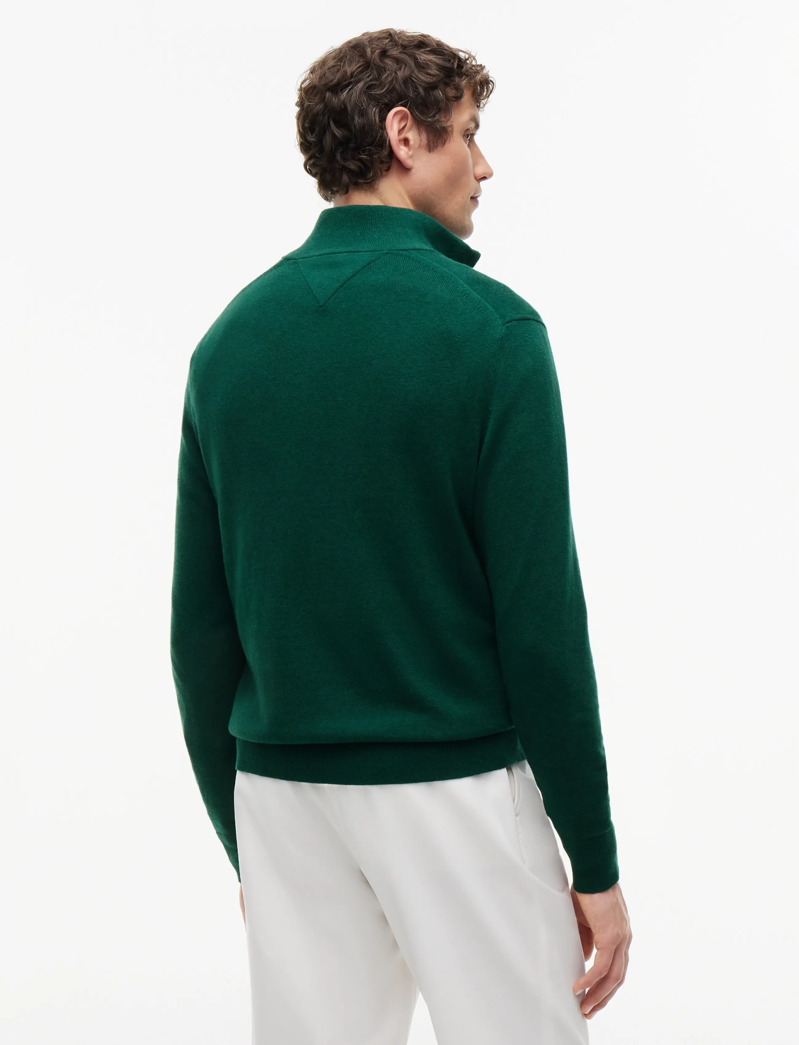 Tommy Hilfiger - PIMA ORG CTN CASHMERE ZIP MOCK - pullover mit halbem reißverschluss - ornamental green heather - 2