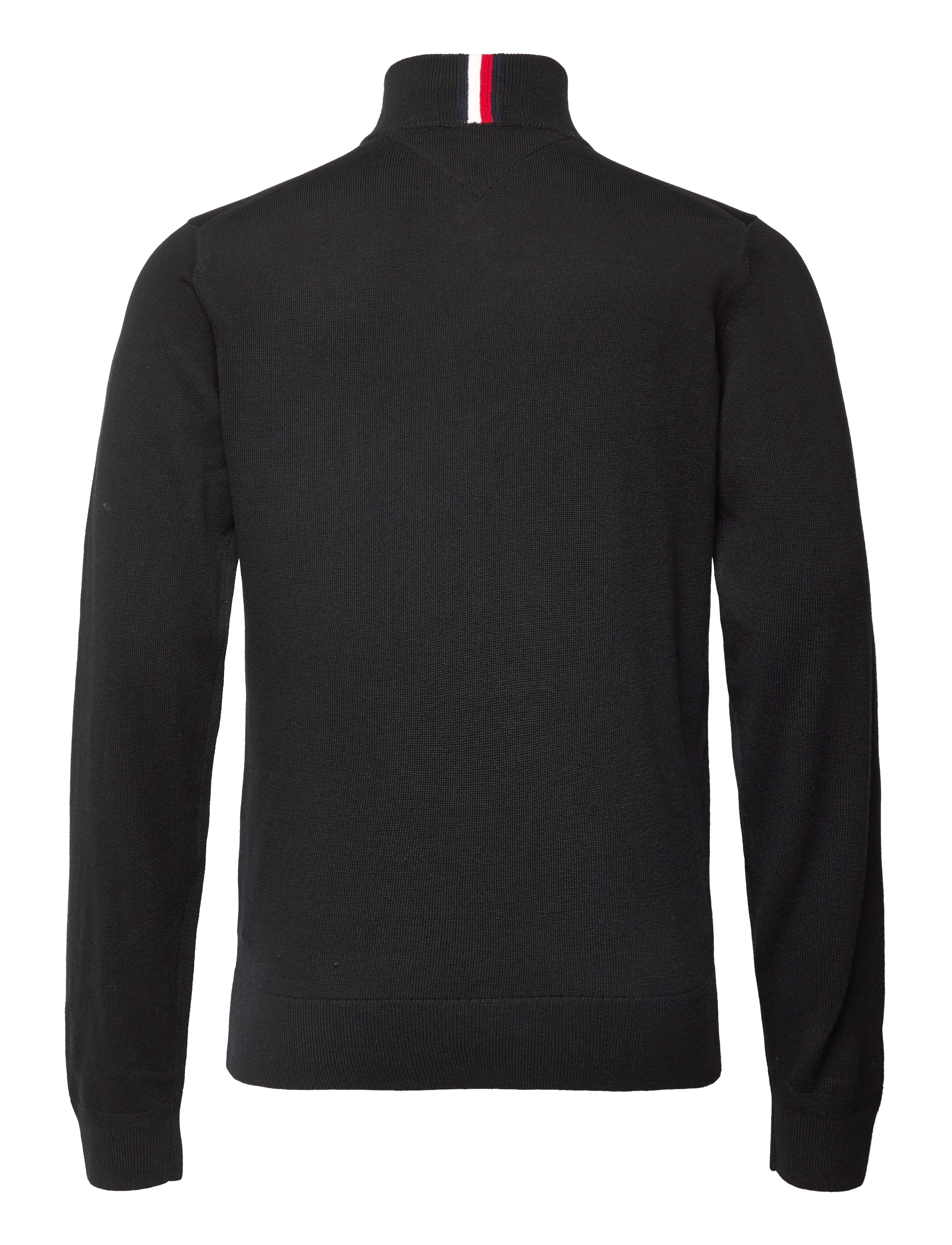 Tommy Hilfiger - PIMA ORG CTN CASHMERE ZIP MOCK - halfzip strik - black - 2