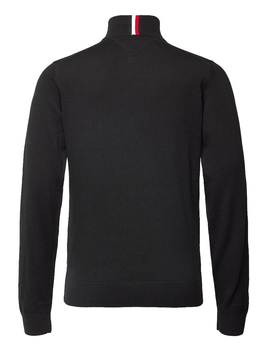 Tommy Hilfiger - PIMA ORG CTN CASHMERE ZIP MOCK - pullover mit halbem reißverschluss - black - 2