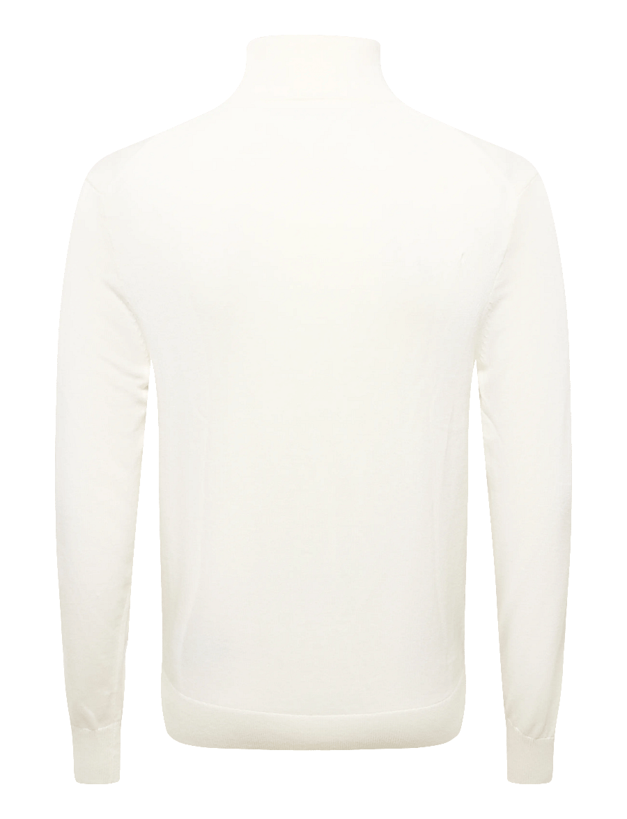 Tommy Hilfiger - PIMA ORG CTN CASHMERE ZIP MOCK - pullover mit halbem reißverschluss - ivory petal - 2