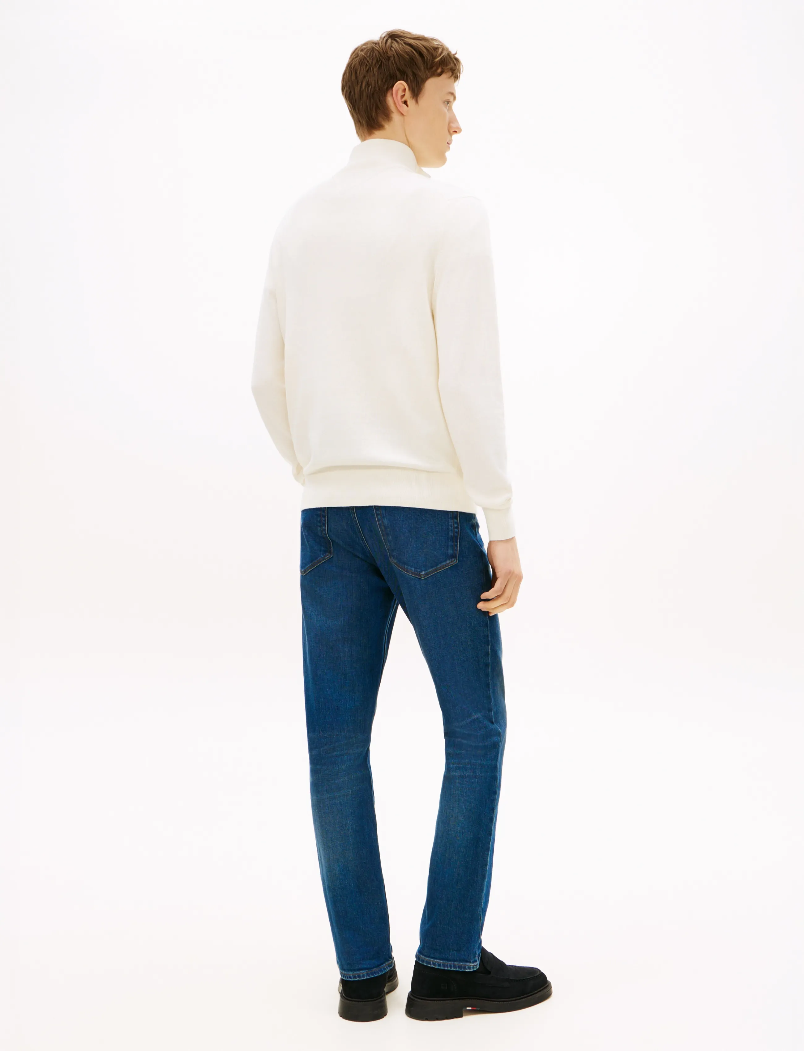 TOMMY HILFIGER Pima Org Ctn Cashmere Zip Mock stickade tröjor herr – bild 6