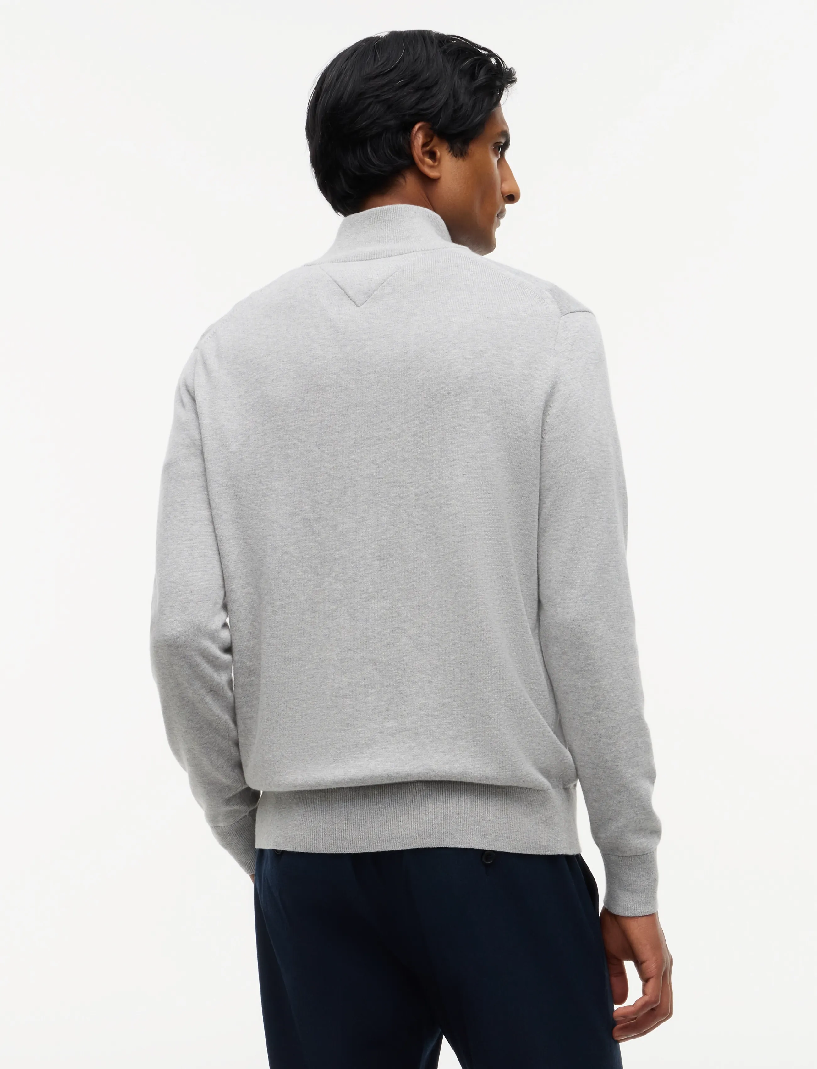 Tommy Hilfiger - PIMA ORG CTN CASHMERE ZIP MOCK - halfzip strik - light grey heather - 2