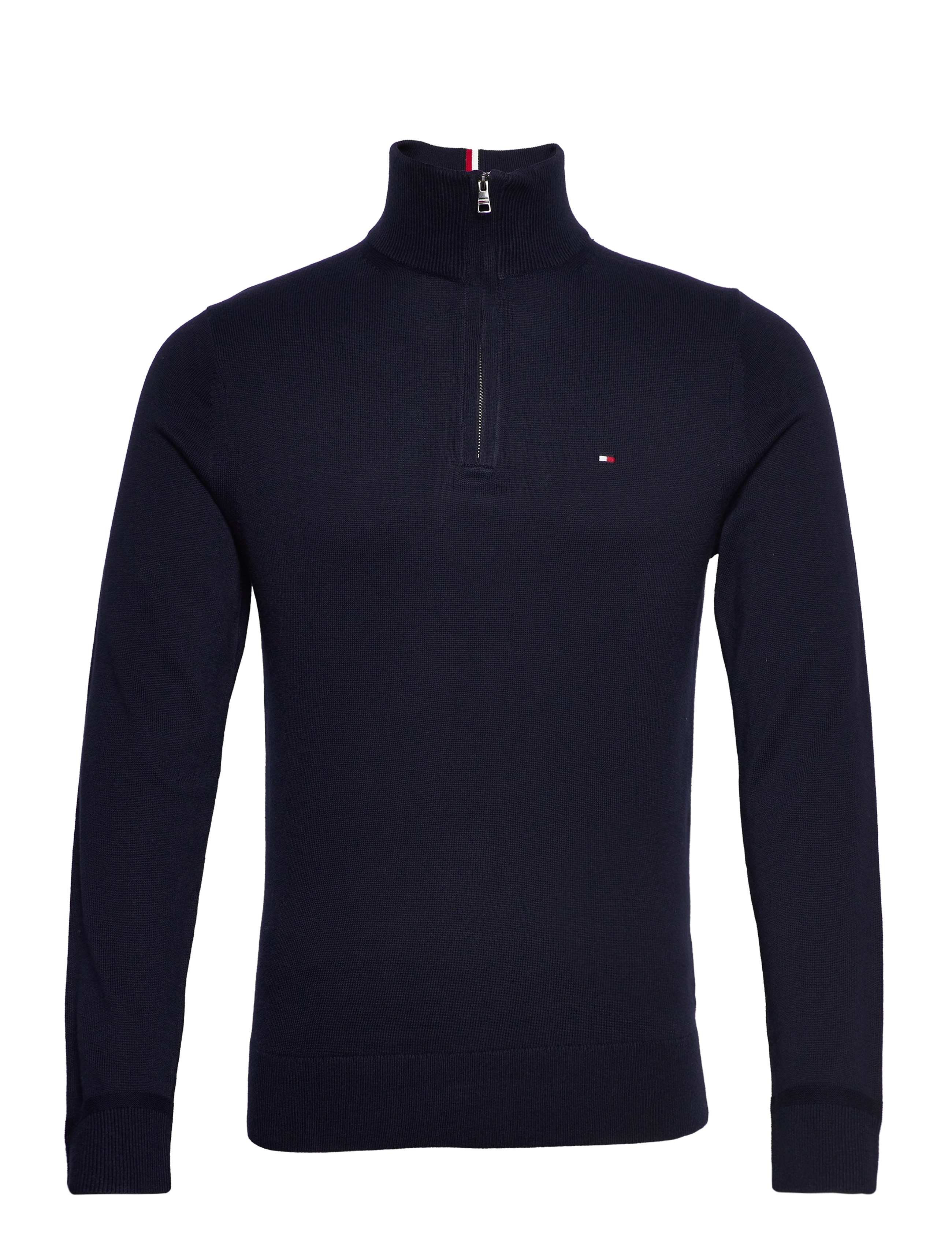 Tommy Hilfiger - PIMA ORG CTN CASHMERE ZIP MOCK - navy blue - 1