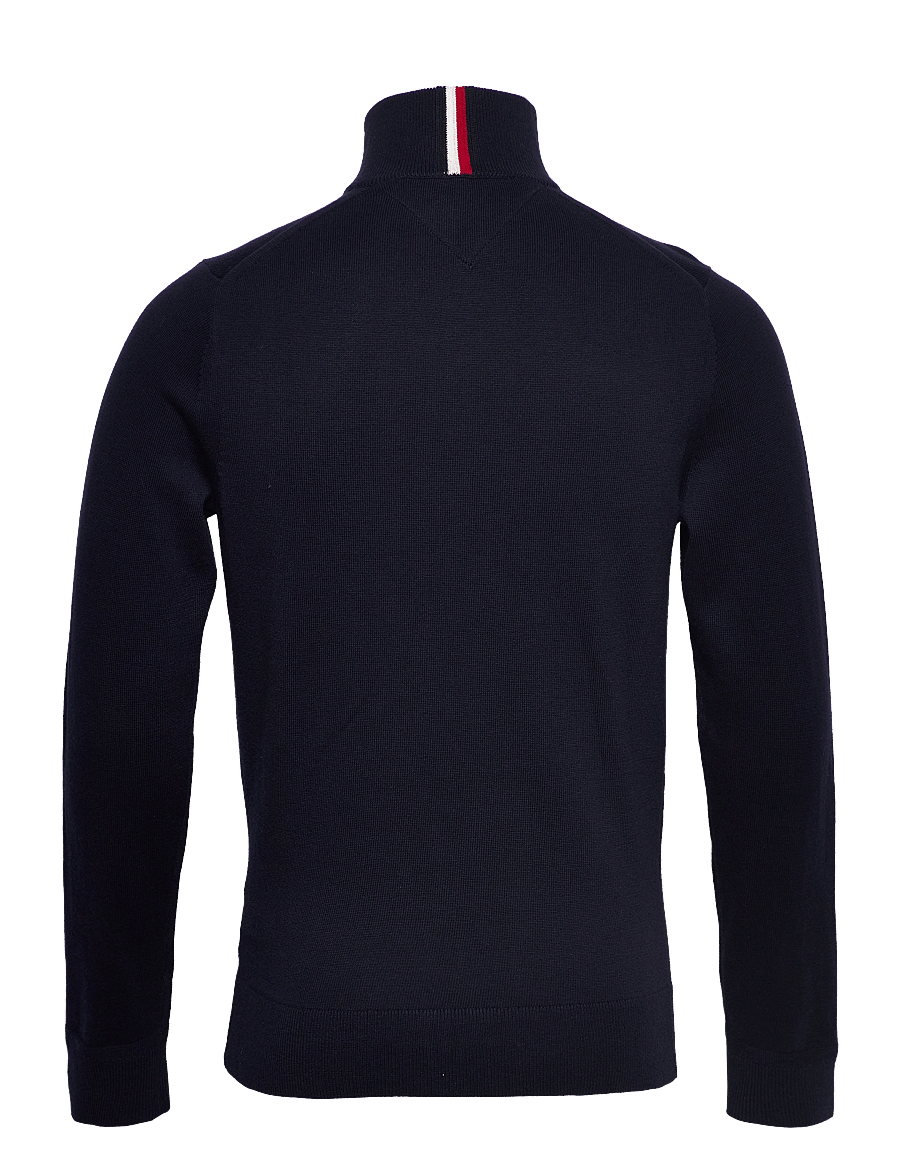Tommy Hilfiger - PIMA ORG CTN CASHMERE ZIP MOCK - poolpika lukuga džemprid - navy blue - 2