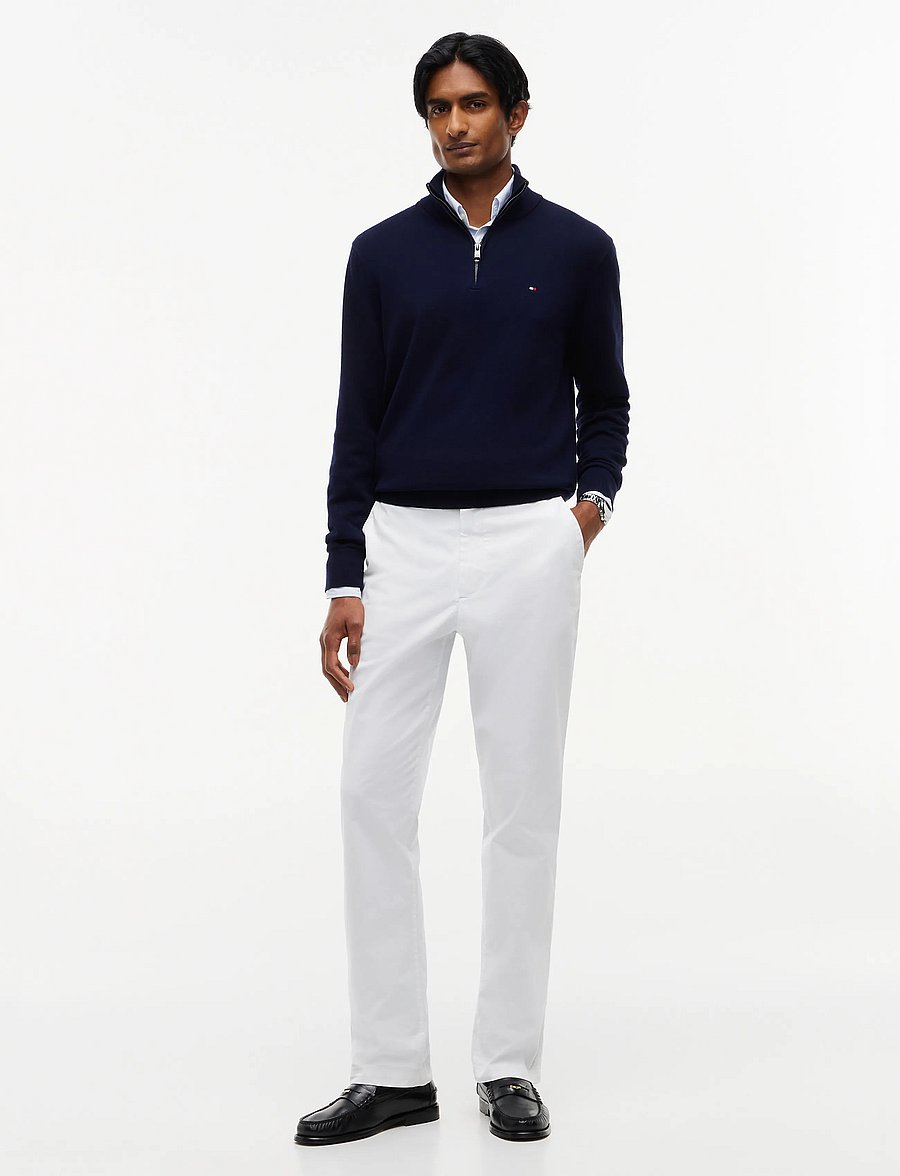 Tommy Hilfiger - PIMA ORG CTN CASHMERE ZIP MOCK - poolpika lukuga džemprid - navy blue - 5