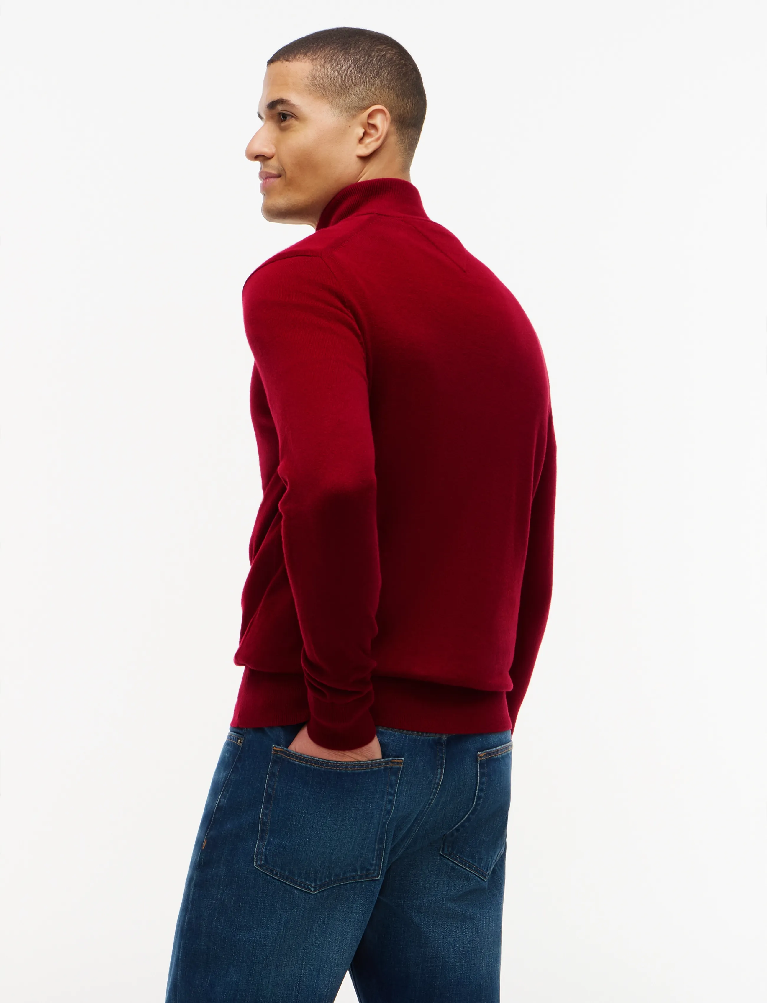 Tommy Hilfiger - PIMA ORG CTN CASHMERE ZIP MOCK - pullover mit halbem reißverschluss - regatta red - 2