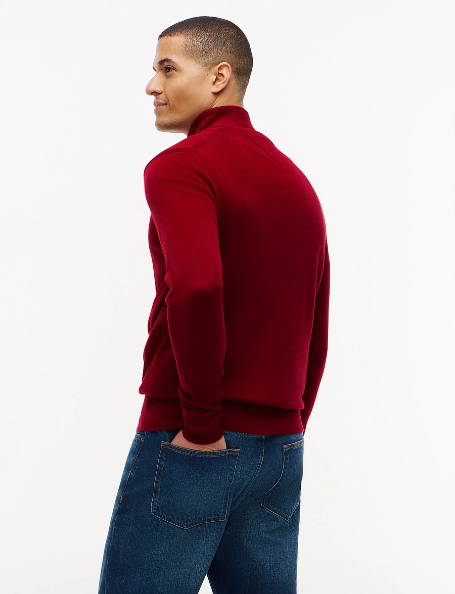 Tommy Hilfiger - PIMA ORG CTN CASHMERE ZIP MOCK - pullover mit halbem reißverschluss - regatta red - 2