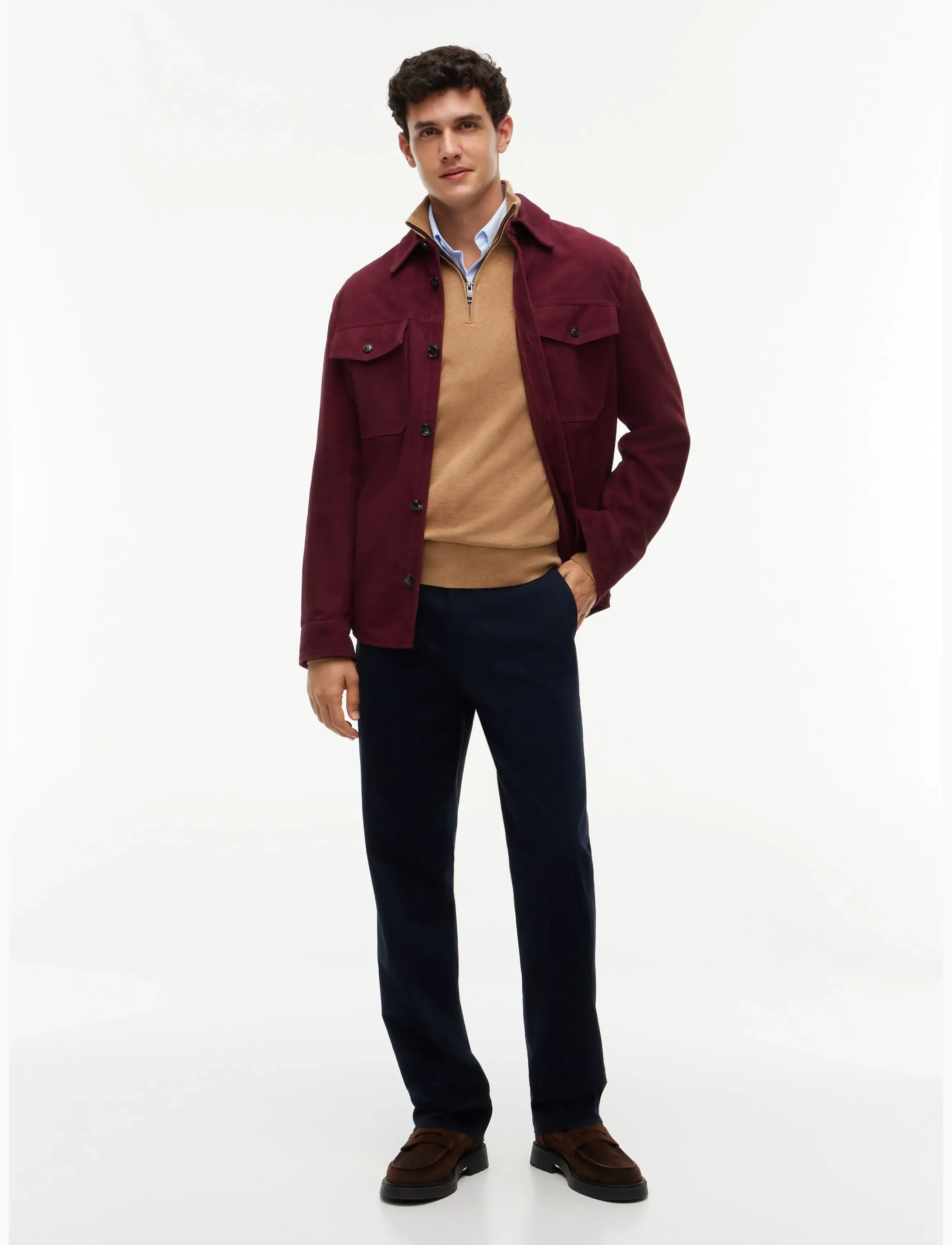 Tommy Hilfiger - PIMA ORG CTN CASHMERE ZIP MOCK - halfzip strik - safari canvas heather - 4