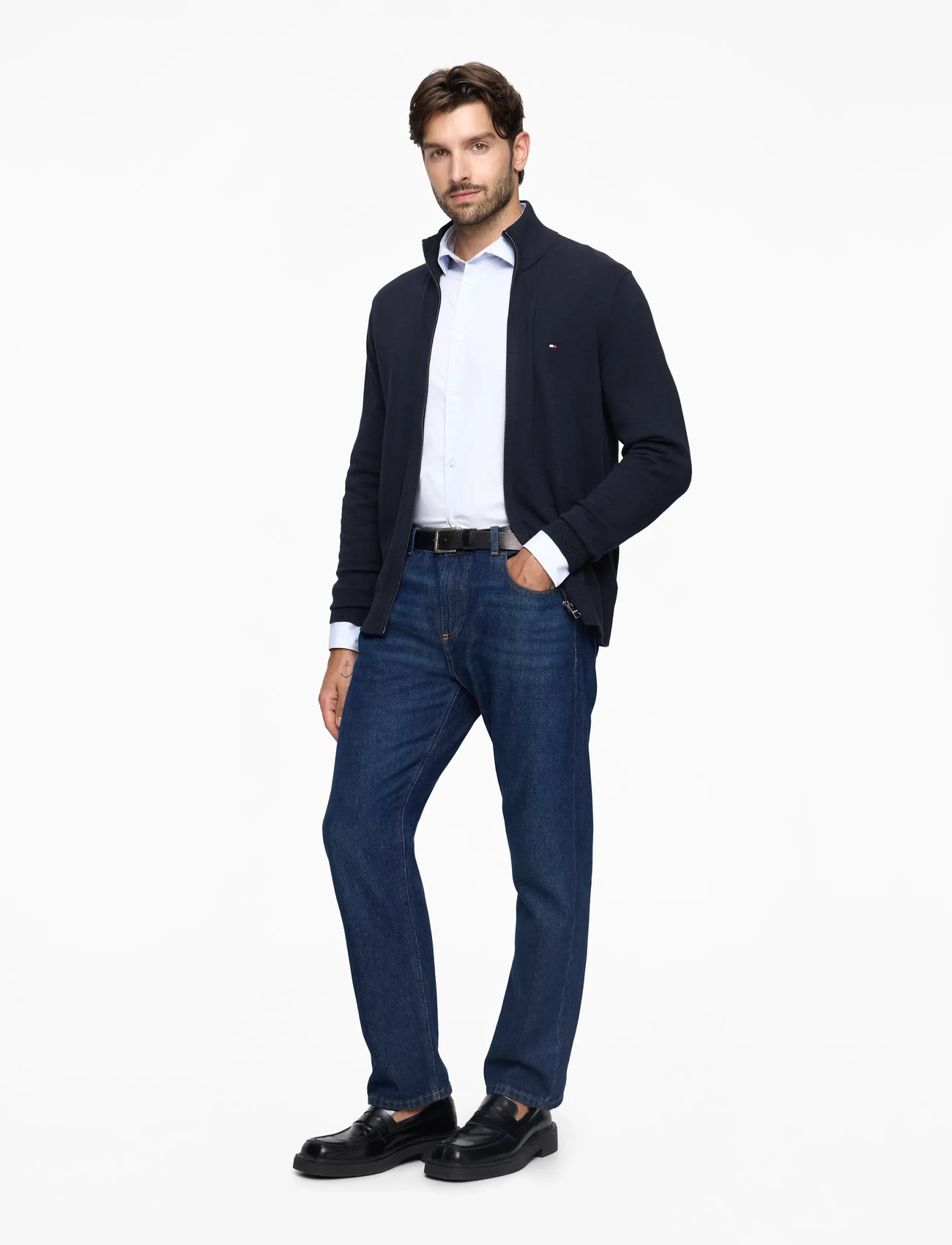 Tommy Hilfiger - PIMA ORG CTN CASHMERE ZIP THRU - full zip tröjor - desert sky - 2