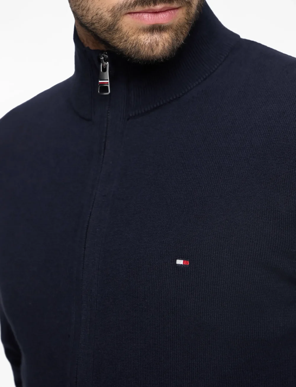 Tommy Hilfiger - PIMA ORG CTN CASHMERE ZIP THRU - lukuga džemprid - desert sky - 5