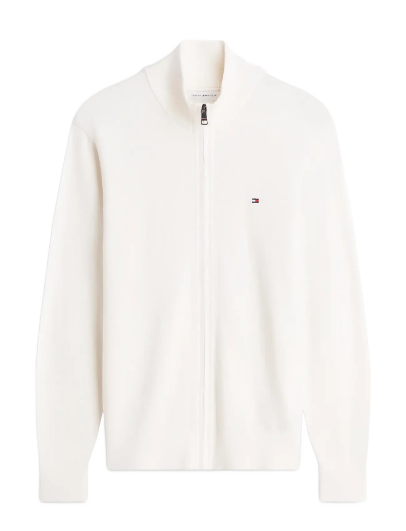 Tommy Hilfiger - PIMA ORG CTN CASHMERE ZIP THRU - fullzip strik - ivory petal - 1