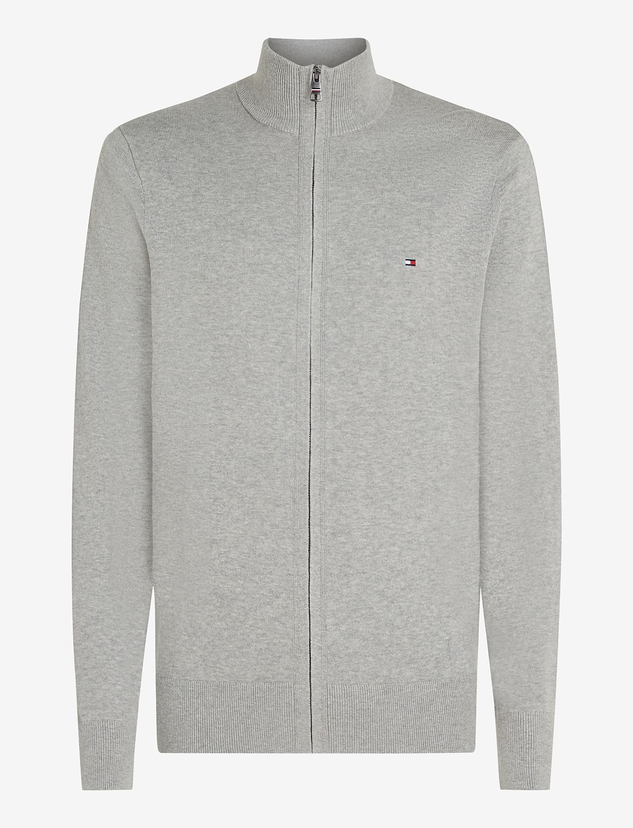 Tommy Hilfiger - PIMA ORG CTN CASHMERE ZIP THRU - full zip tröjor - light grey heather - 0