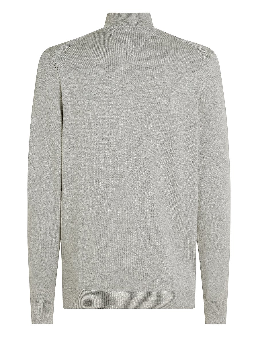 Tommy Hilfiger - PIMA ORG CTN CASHMERE ZIP THRU - lukuga džemprid - light grey heather - 2