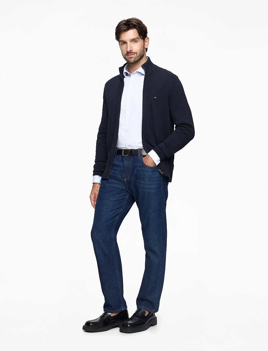 Tommy Hilfiger - PIMA ORG CTN CASHMERE ZIP THRU - full zip tröjor - navy blue - 3