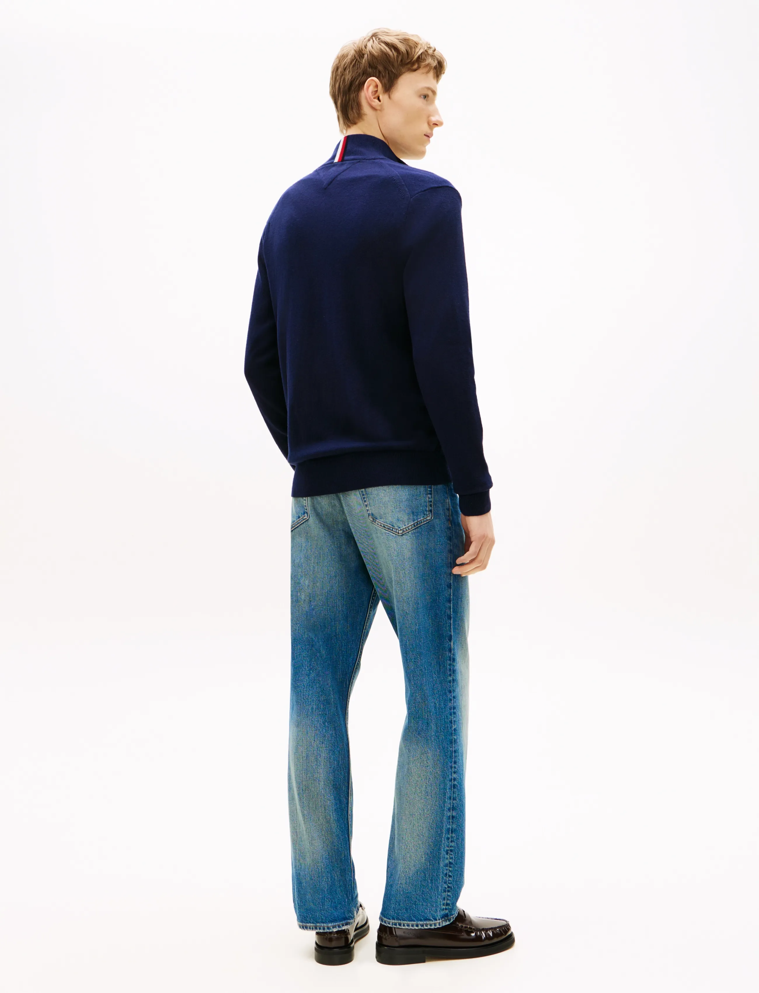 Tommy Hilfiger PIMA ORG CTN CASHMERE ZIP THRU - Fars dag - NAVY BLUE / navy
