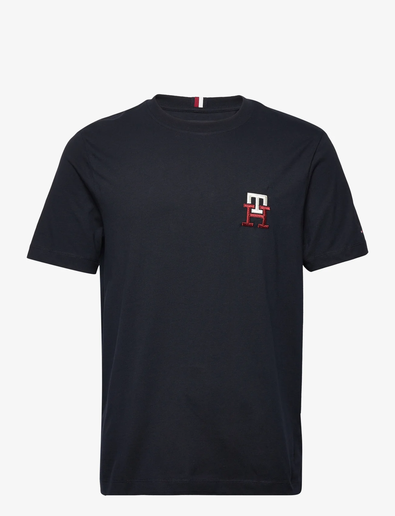 Tommy Hilfiger - ESSENTIAL MONOGRAM TEE - basic t-shirts - desert sky - 0