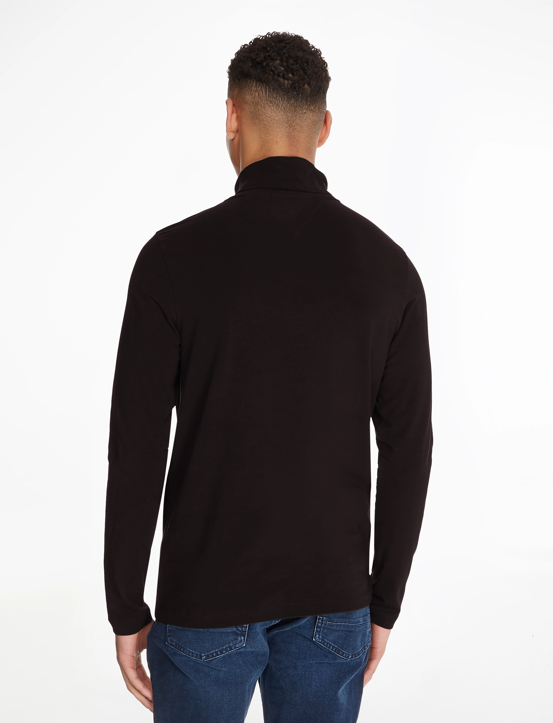 Tommy Hilfiger - ROLL NECK TOMMY LOGO LS TEE - black - 3