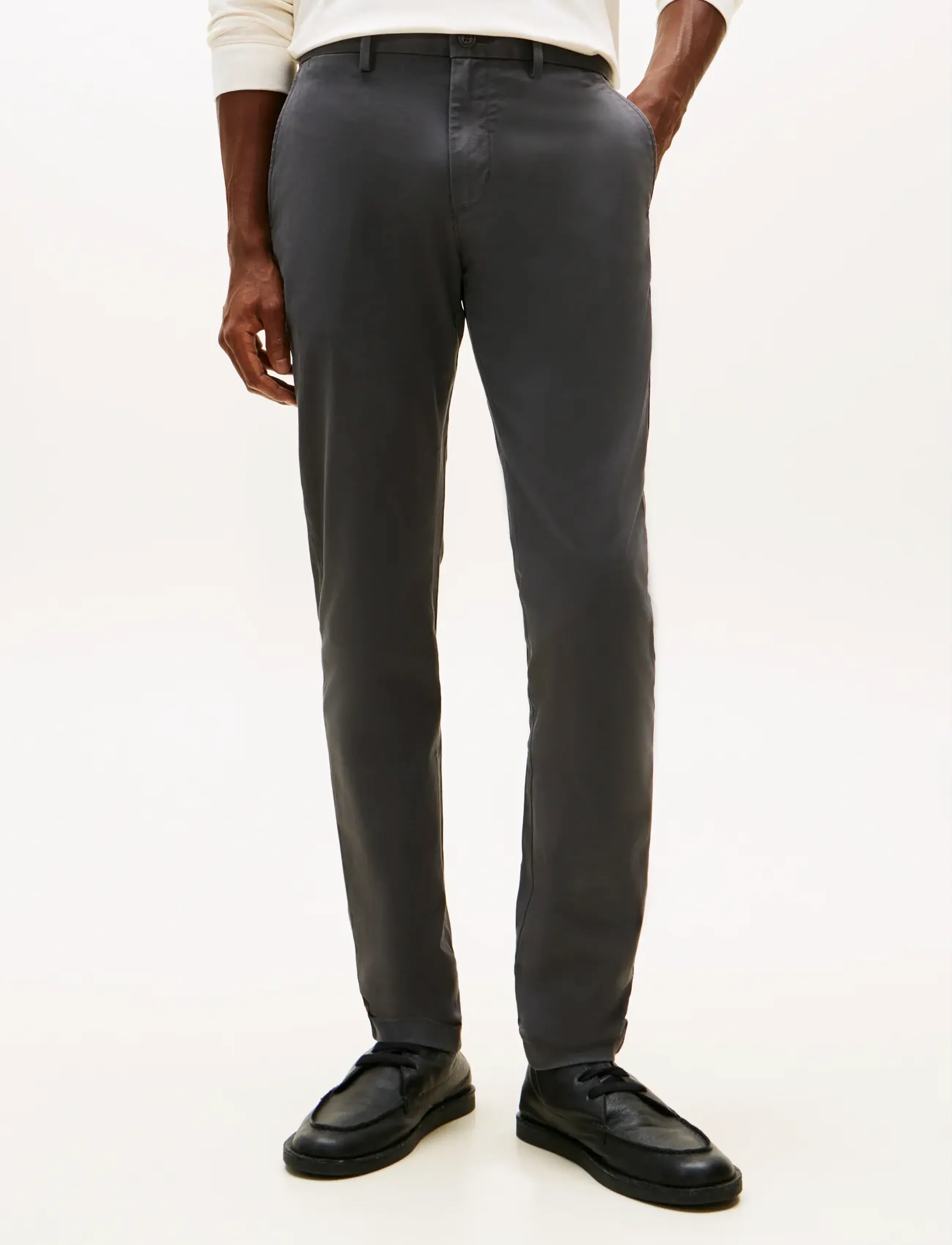 Tommy Hilfiger CORE BLEECKER 1985 PIMA COTTON - Chinos - DARK ASH / grey