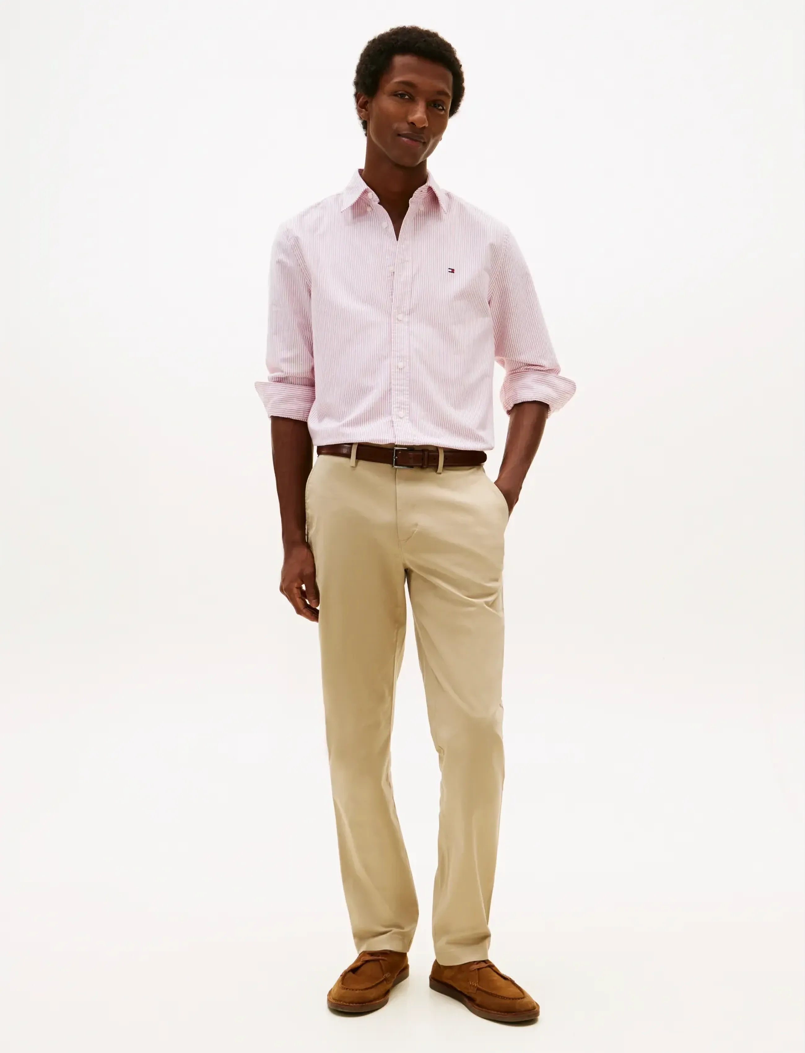 Tommy Hilfiger CORE DENTON 1985 PIMA COTTON - Bukser - BATIQUE KHAKI / beige