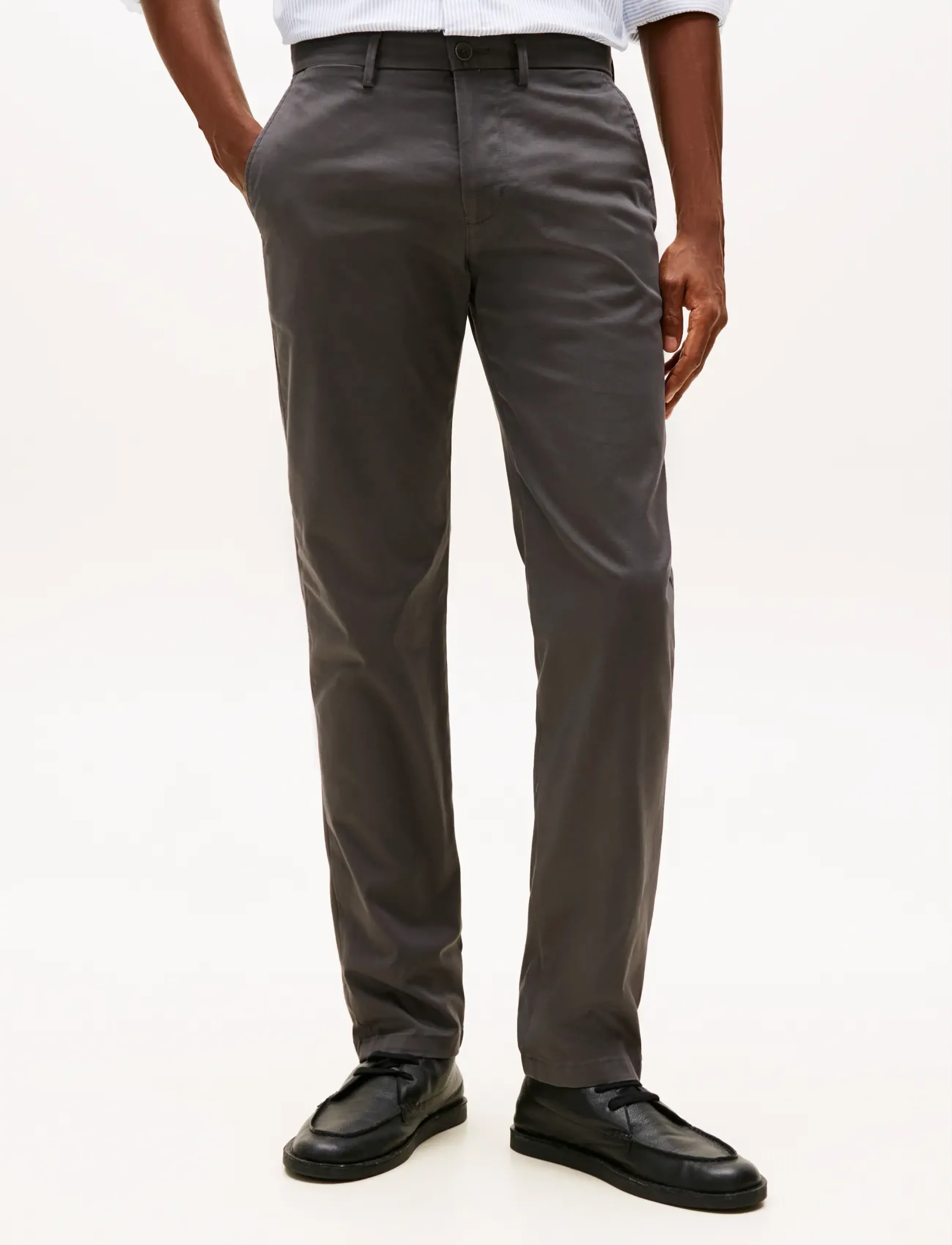 Tommy Hilfiger CORE DENTON 1985 PIMA COTTON - Bukser - DARK ASH / grey