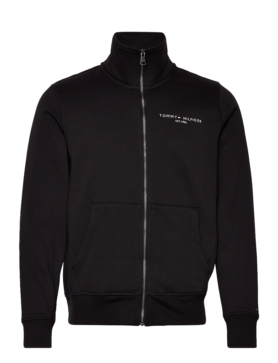 Tommy Hilfiger - TOMMY LOGO ZIP THRU STAND COLLAR - black - 0