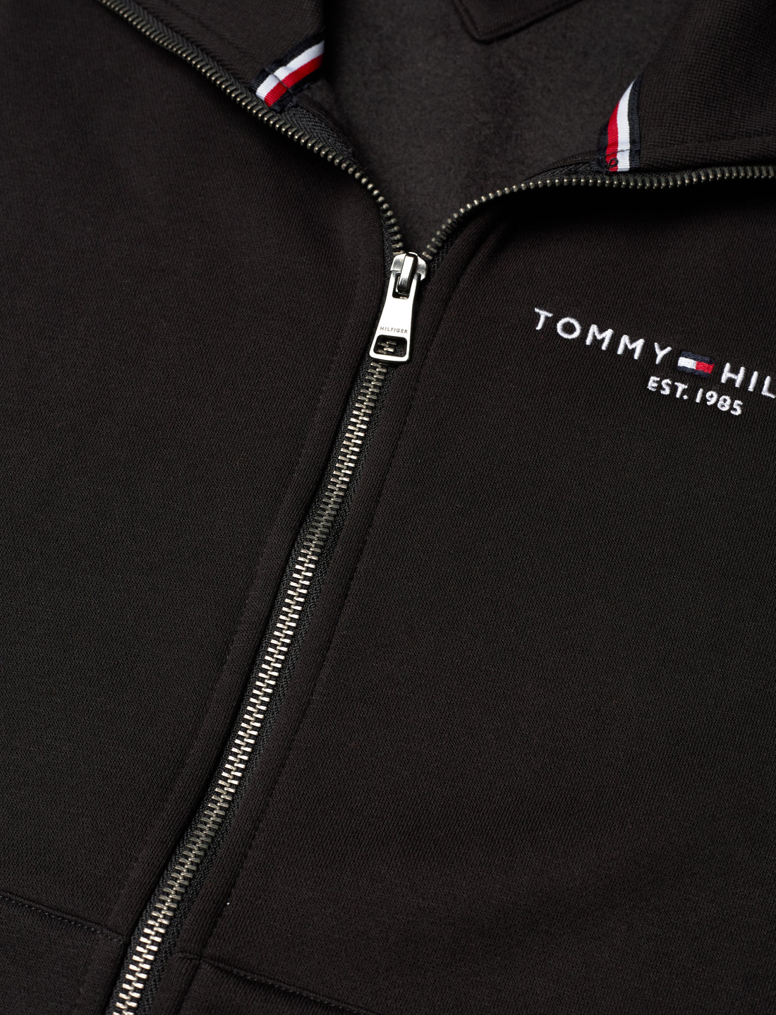 Tommy Hilfiger Tommy Logo Zip Thru Stand Collar - Sweatshirts