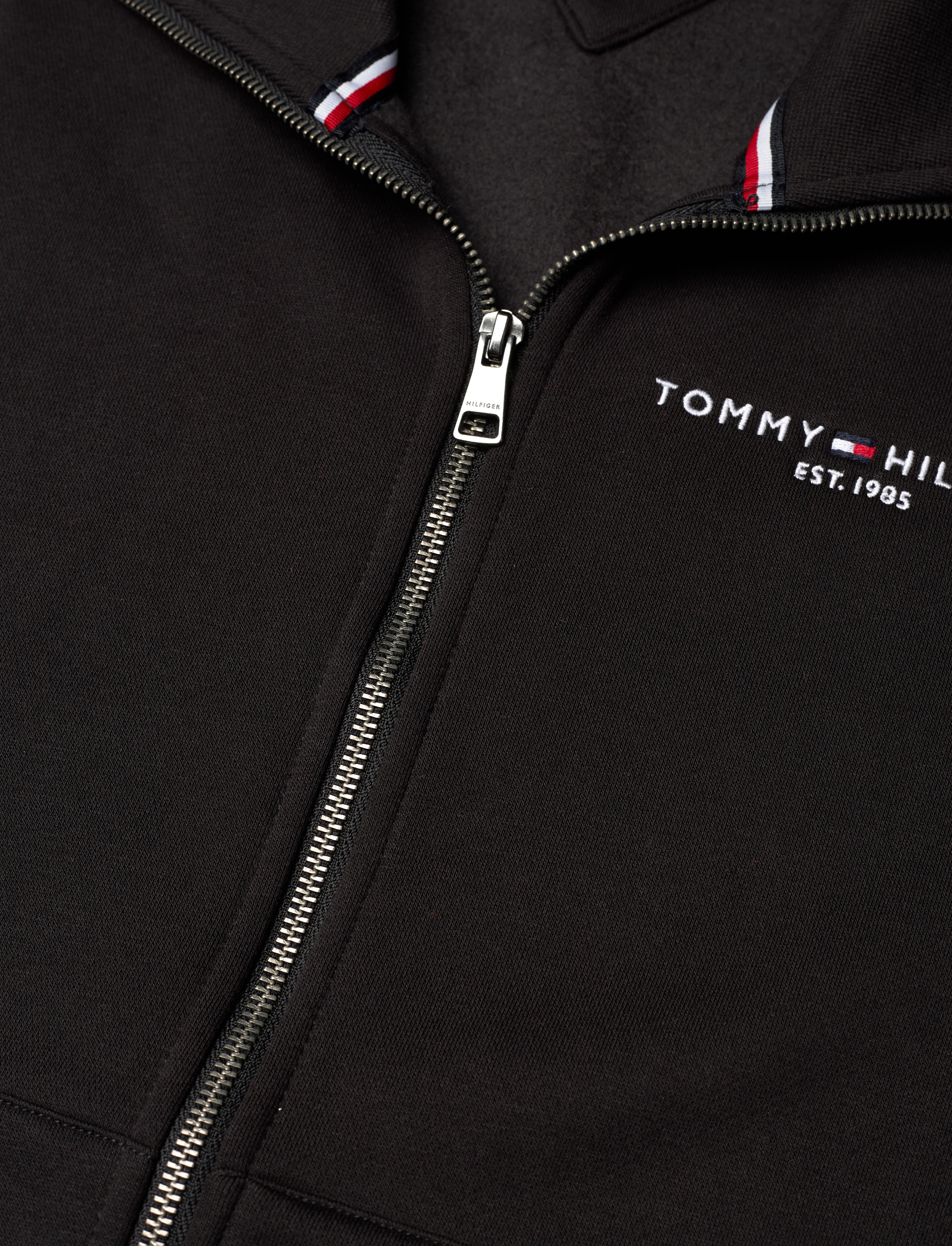 Tommy Hilfiger - TOMMY LOGO ZIP THRU STAND COLLAR - black - 2