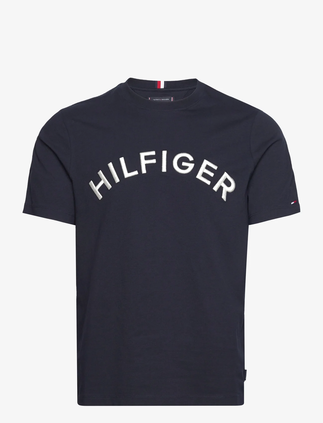 Tommy Hilfiger - HILFIGER ARCHED TEE - kortermede t-skjorter - desert sky - 0