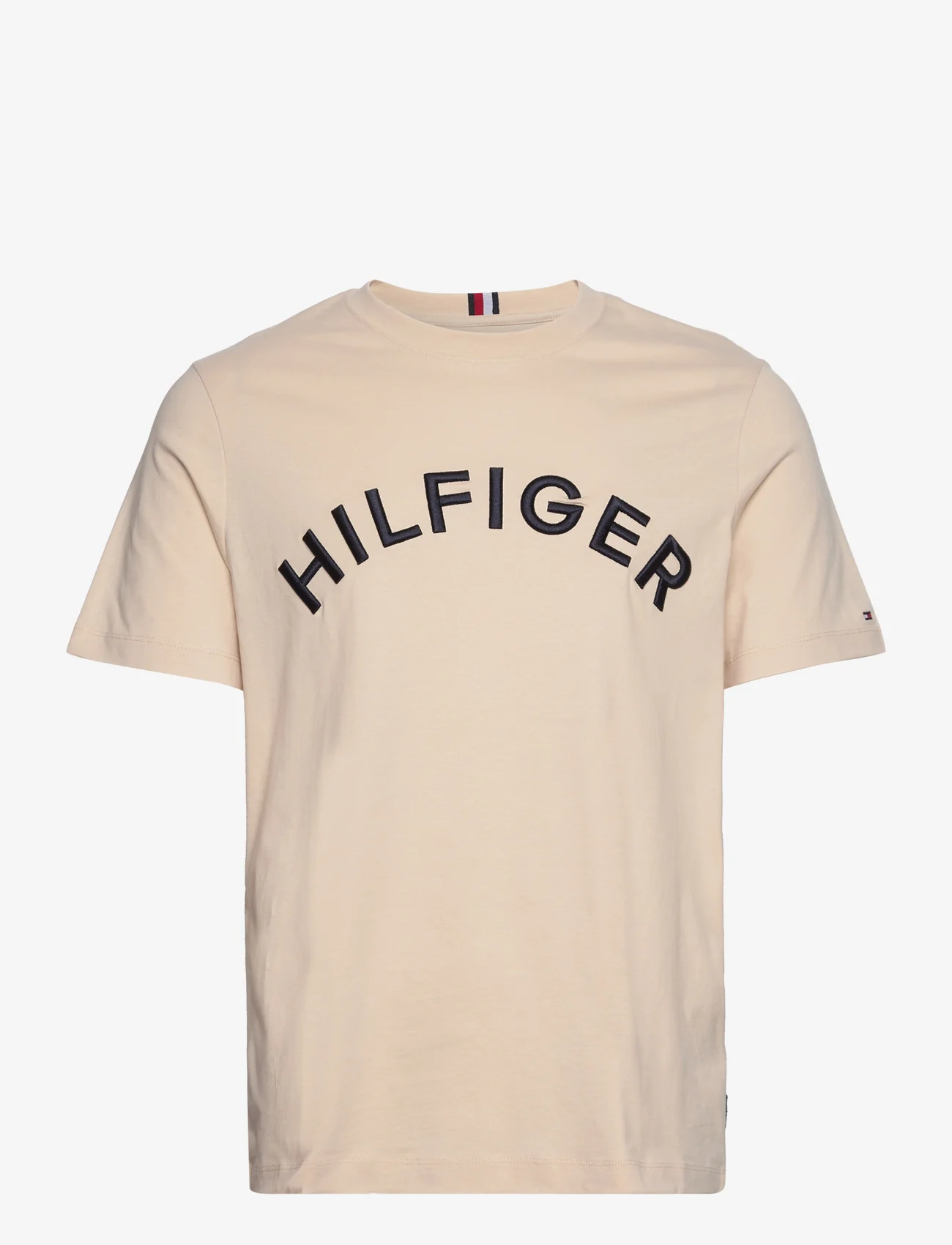 Tommy Hilfiger - HILFIGER ARCHED TEE - kortermede t-skjorter - tuscan beige - 0